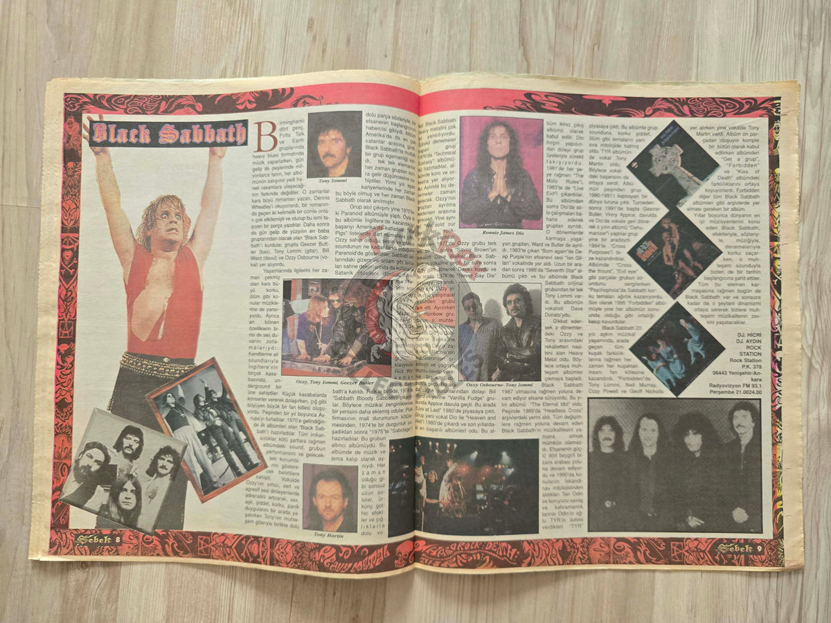 Şebek Fanzine 1998 Ozzy Osbourne  Turkish Mag Turkey Black Sabbath Venom Iron Maiden Slayer