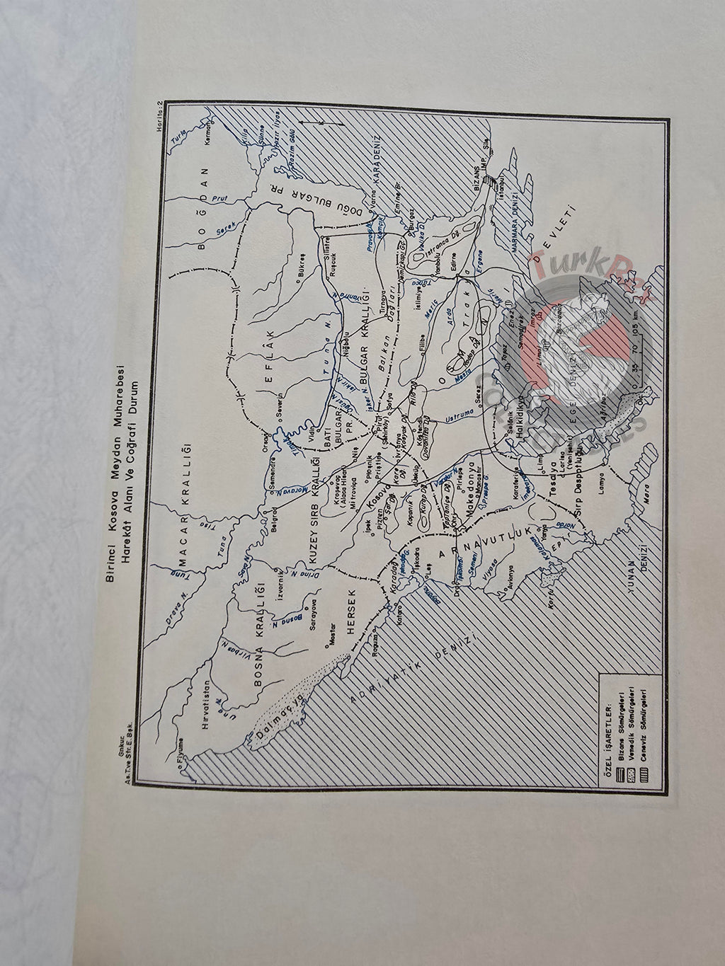 First Battle of Kosovo 1389 1980 Turkish Book Military Ottoman Empire Maps Sultan Murad I