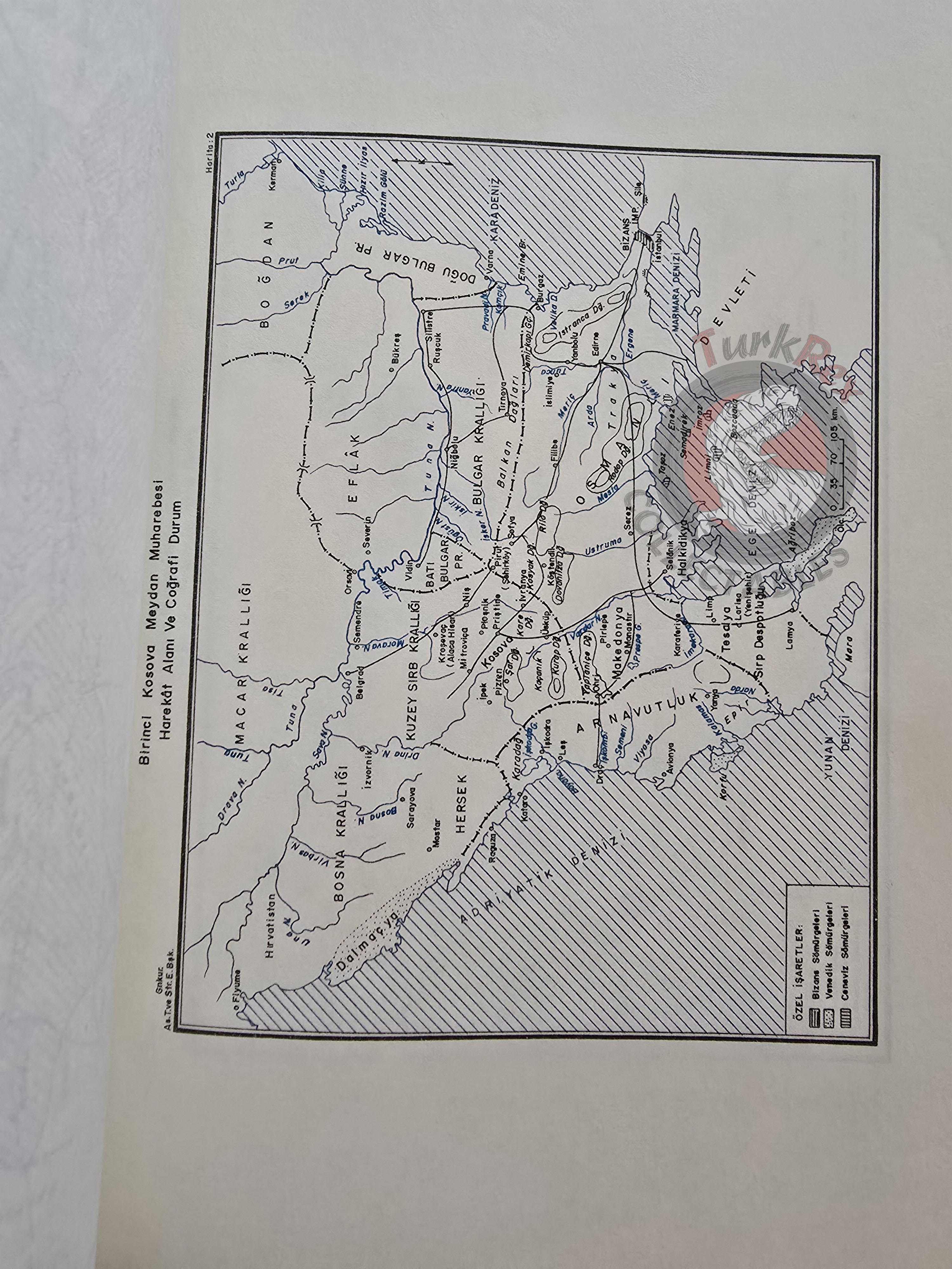 First Battle of Kosovo 1389 1980 Turkish Book Military Ottoman Empire Maps Sultan Murad I