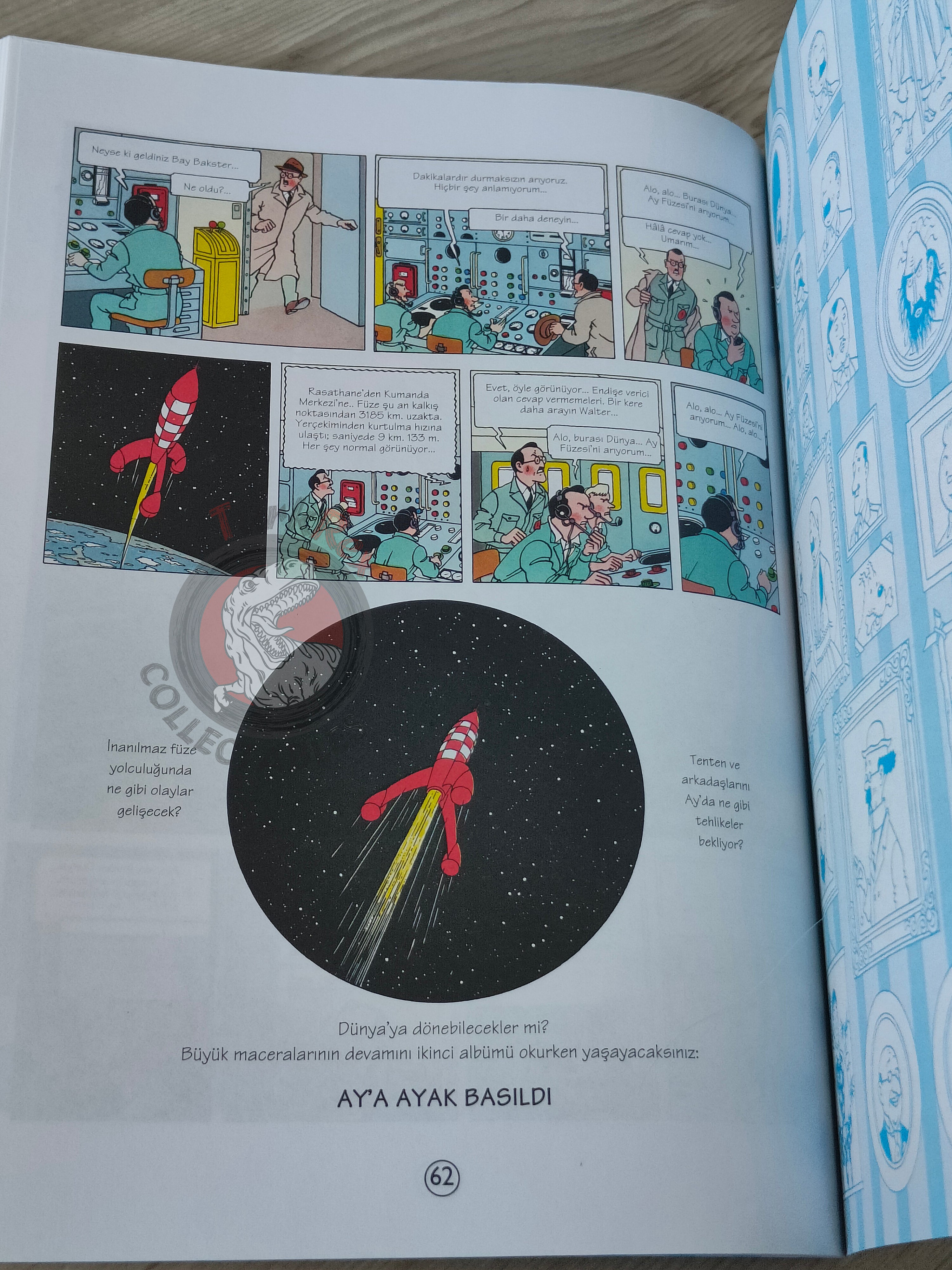 Tintin – Destination Moon 1998 Turkish Edition Comic Turkey 2nd YKY