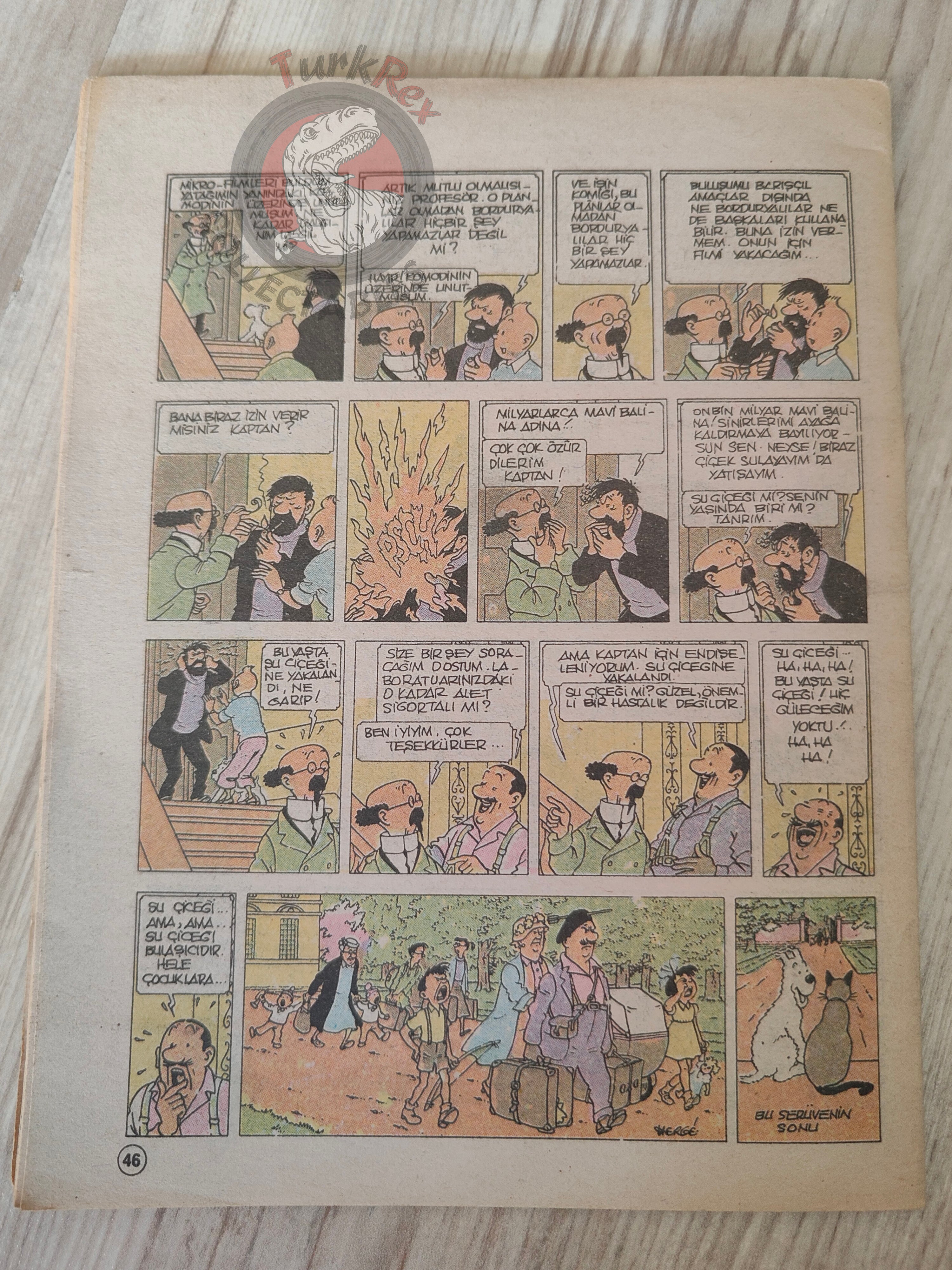 Tintin – The Calculus Affair 1989 Turkish Edition Comic Turkey