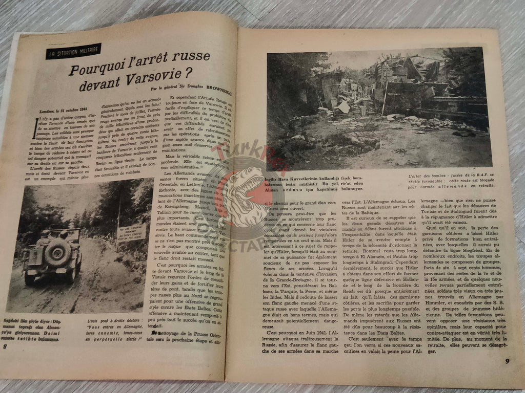 Realite 1944 British Propaganda Mag Turkish Turkey French Greece Corinth Canal WW2 era Stafford Cripps Germany