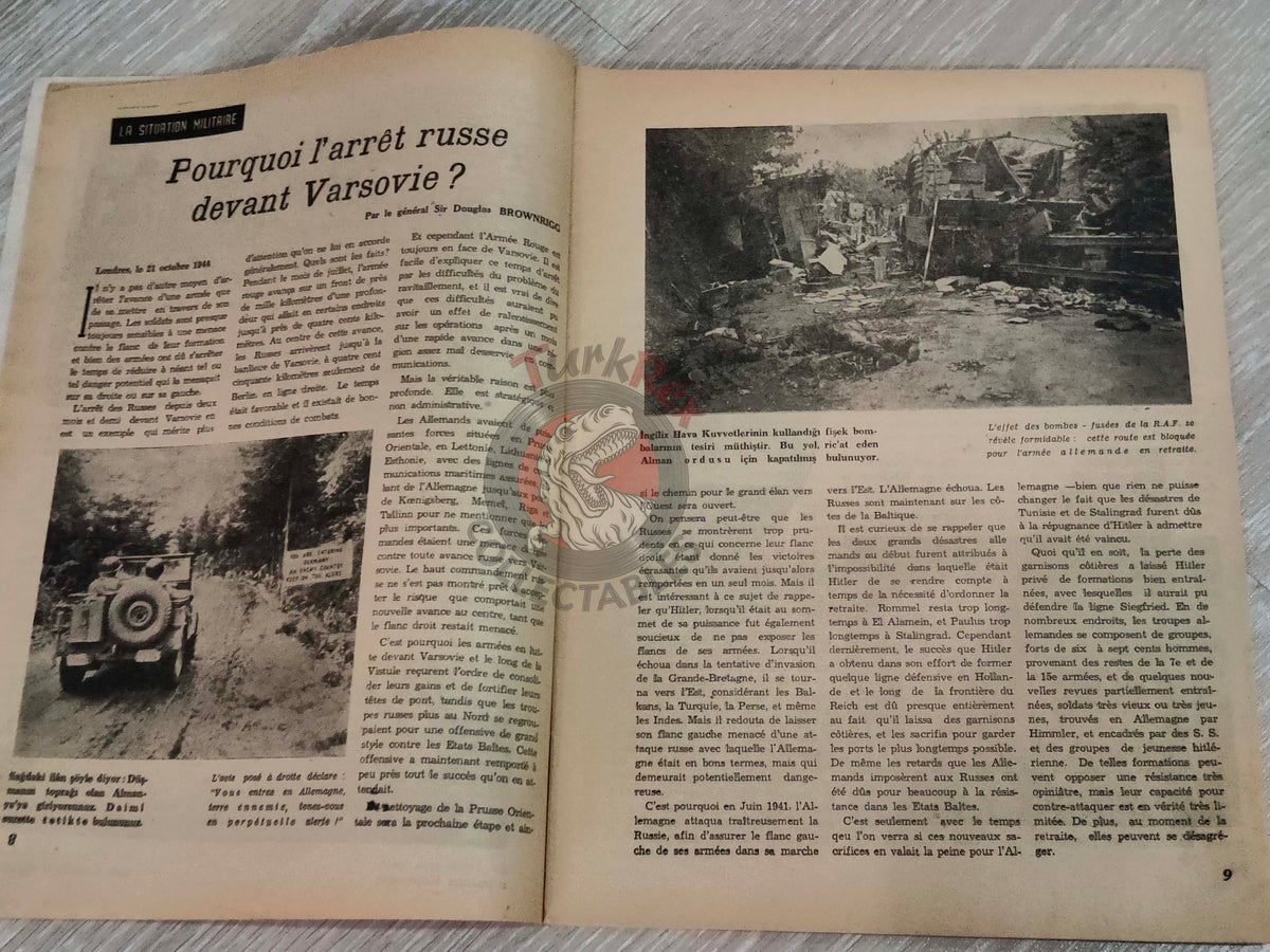 Realite 1944 British Propaganda Mag Turkish Turkey French Greece Corinth Canal WW2 era Stafford Cripps Germany
