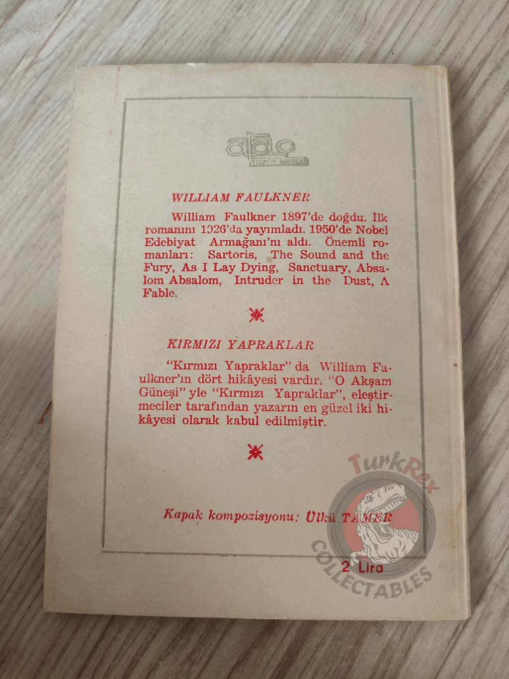 William Faulkner – Red Leaves 1959 1st Turkish Book Turkey