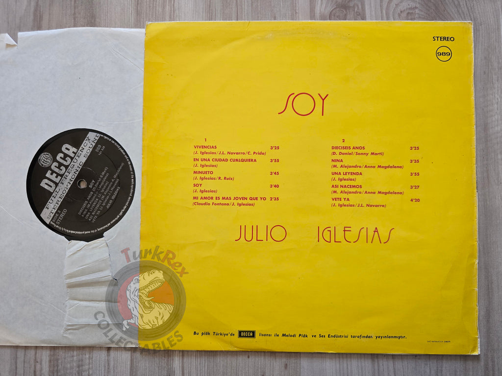 Julio Iglesias – Soy Turkish Pressing Vinyl Turkey Edition