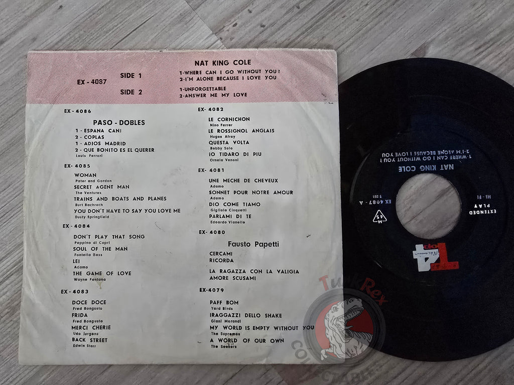 Nat King Cole – Where Can I Go Without You 7" Iran Pressing Vinyl Iranian Edition