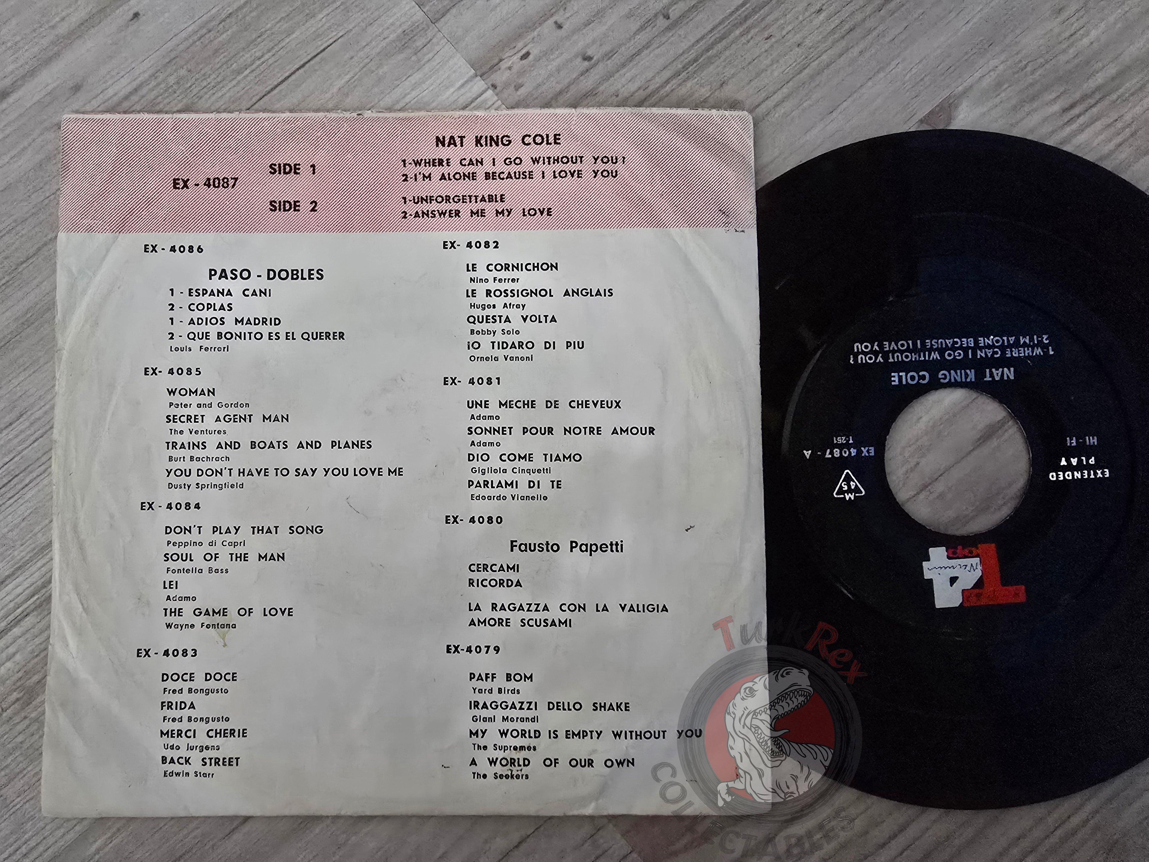 Nat King Cole – Where Can I Go Without You 7" Iran Pressing Vinyl Iranian Edition