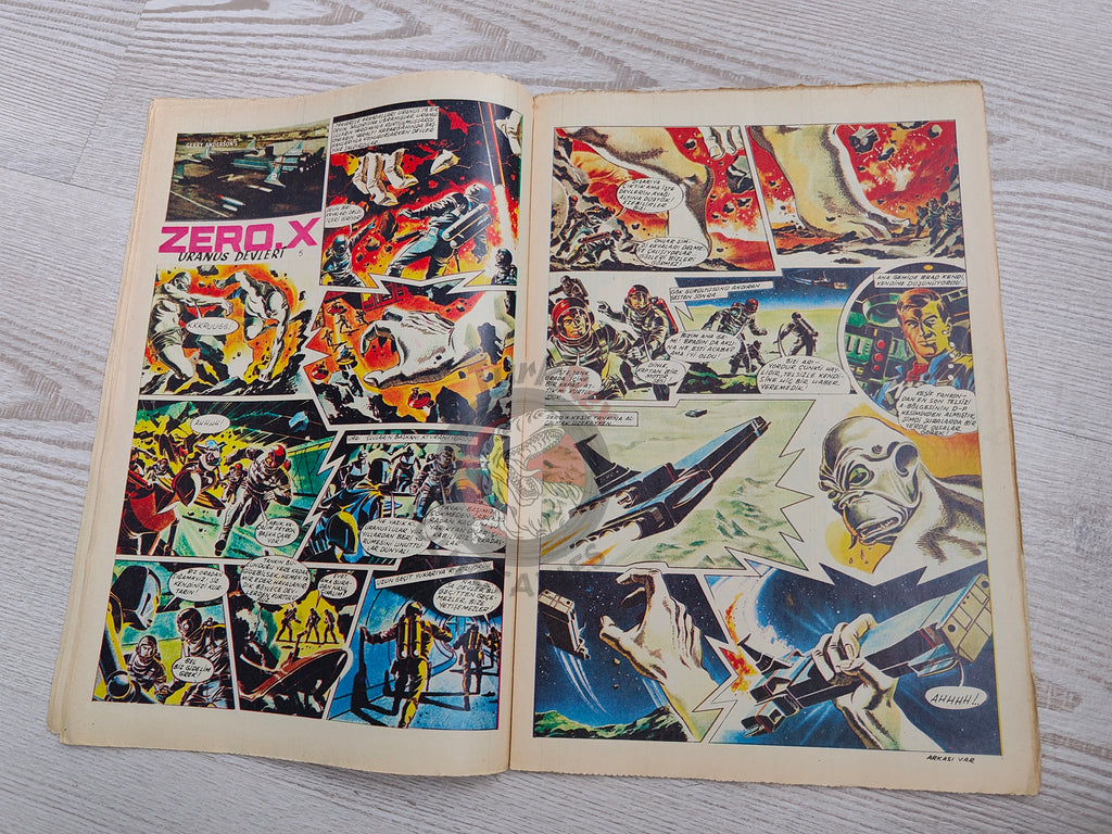 Doğan Kardeş 1969 Magazine #15 Turkish Comic Turkey Zero X, Captain Scarlet, Tarzan
