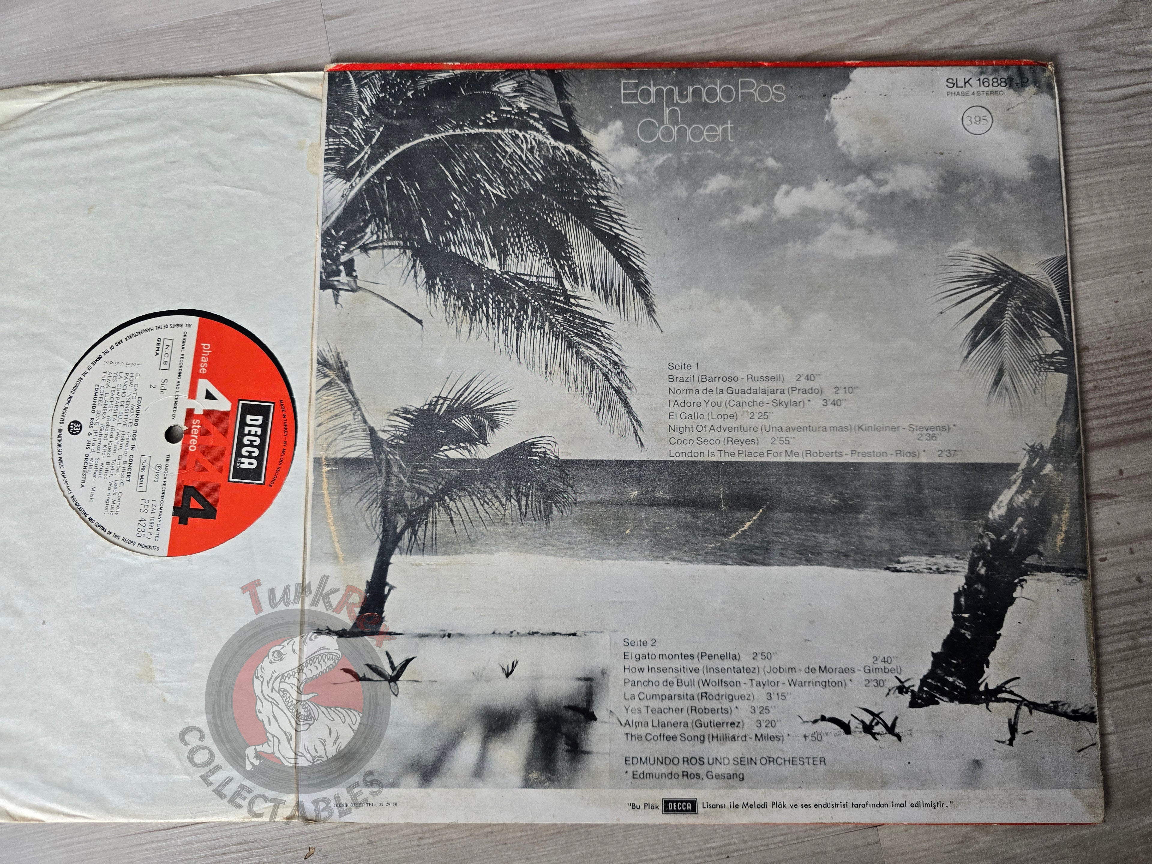Edmundo Ros – Edmundo Ros In Concert Turkish Pressing Vinyl Turkey Edition
