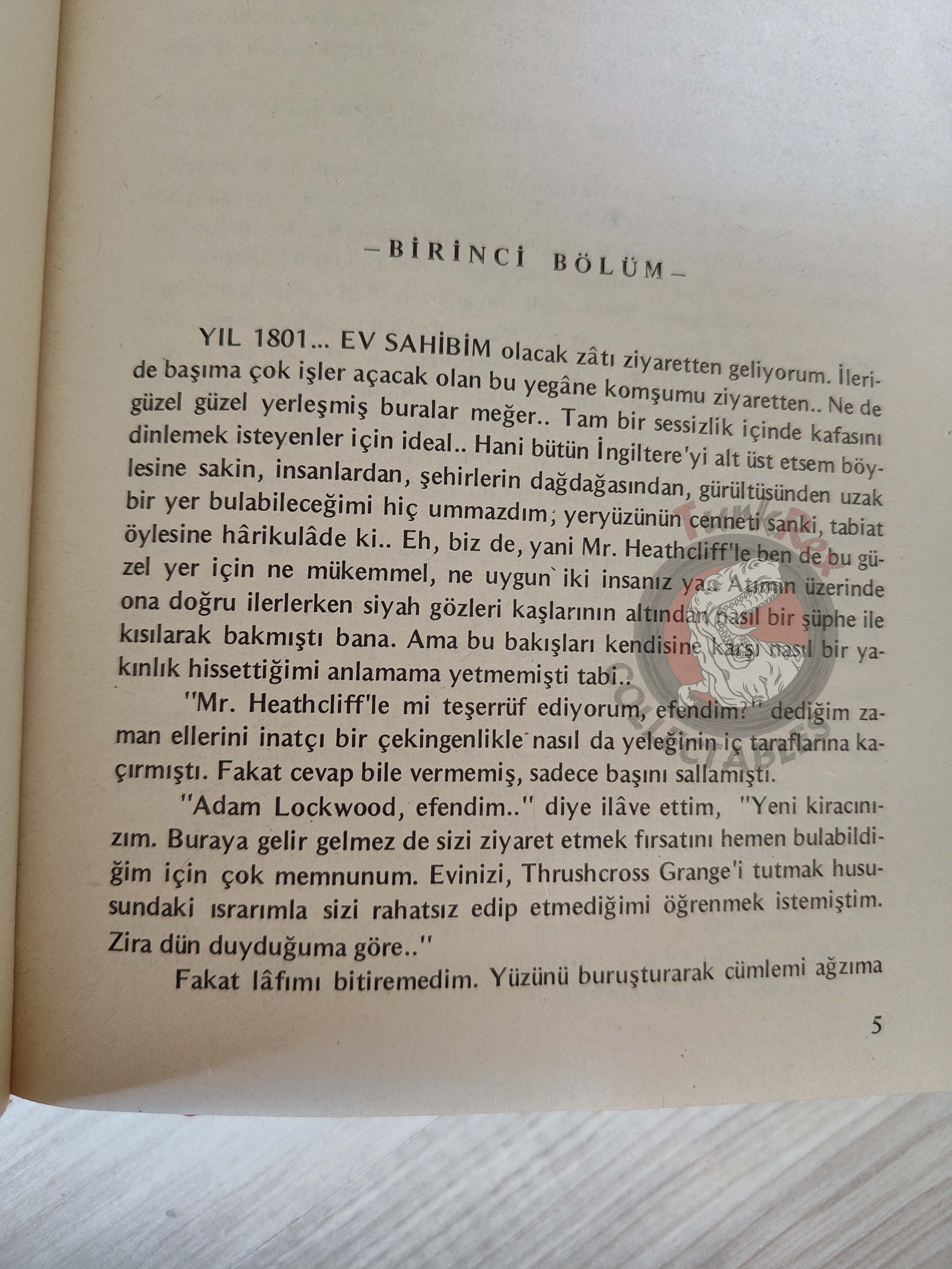 Emily Brontë – Wuthering Heights 1982 HC/DJ Turkish Book Turkey