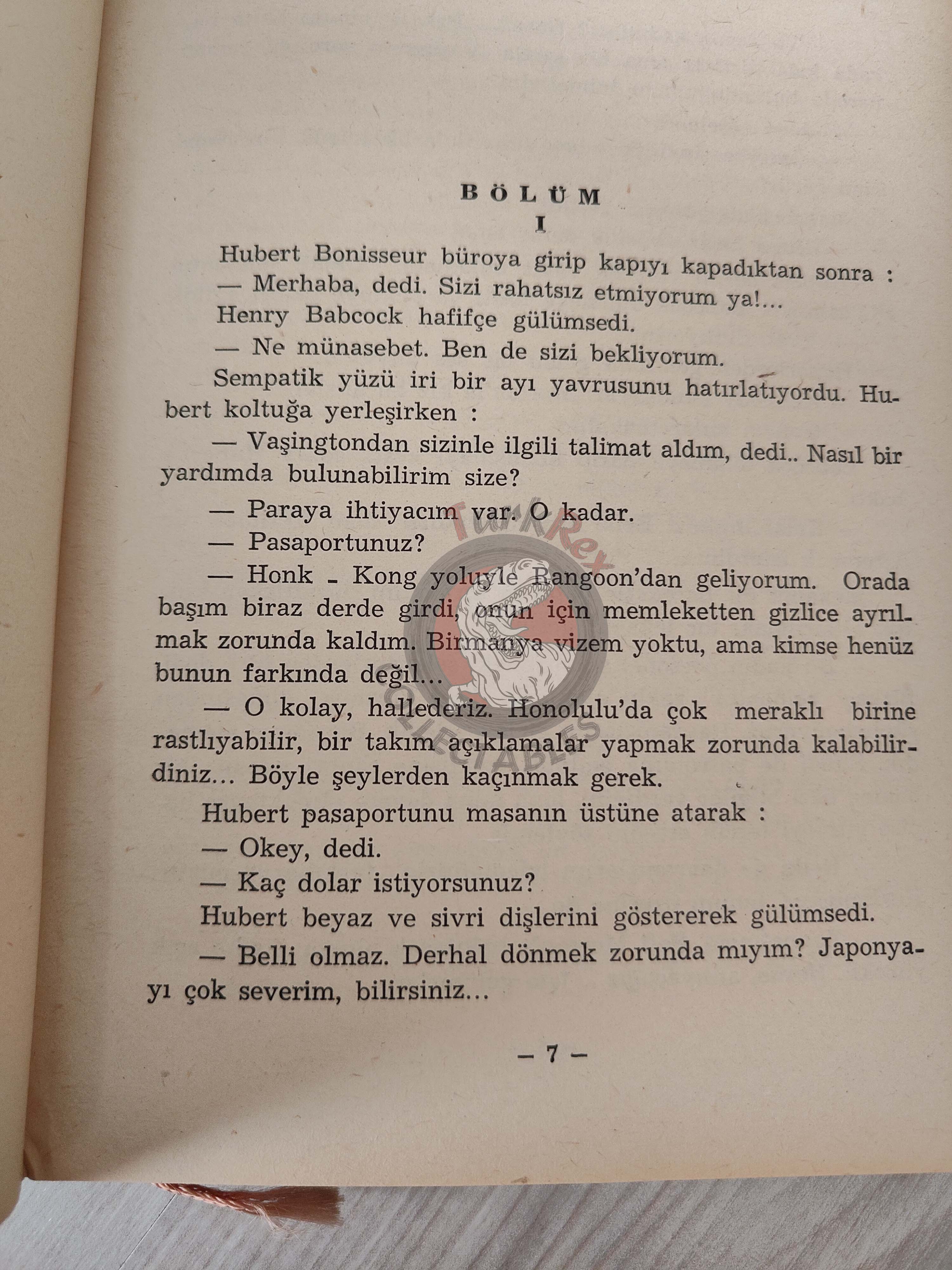Jean Bruce O.S.S. 117 Atout cœur à Tokyo 1965 HC 1st Turkish Book Turkey John Pratt