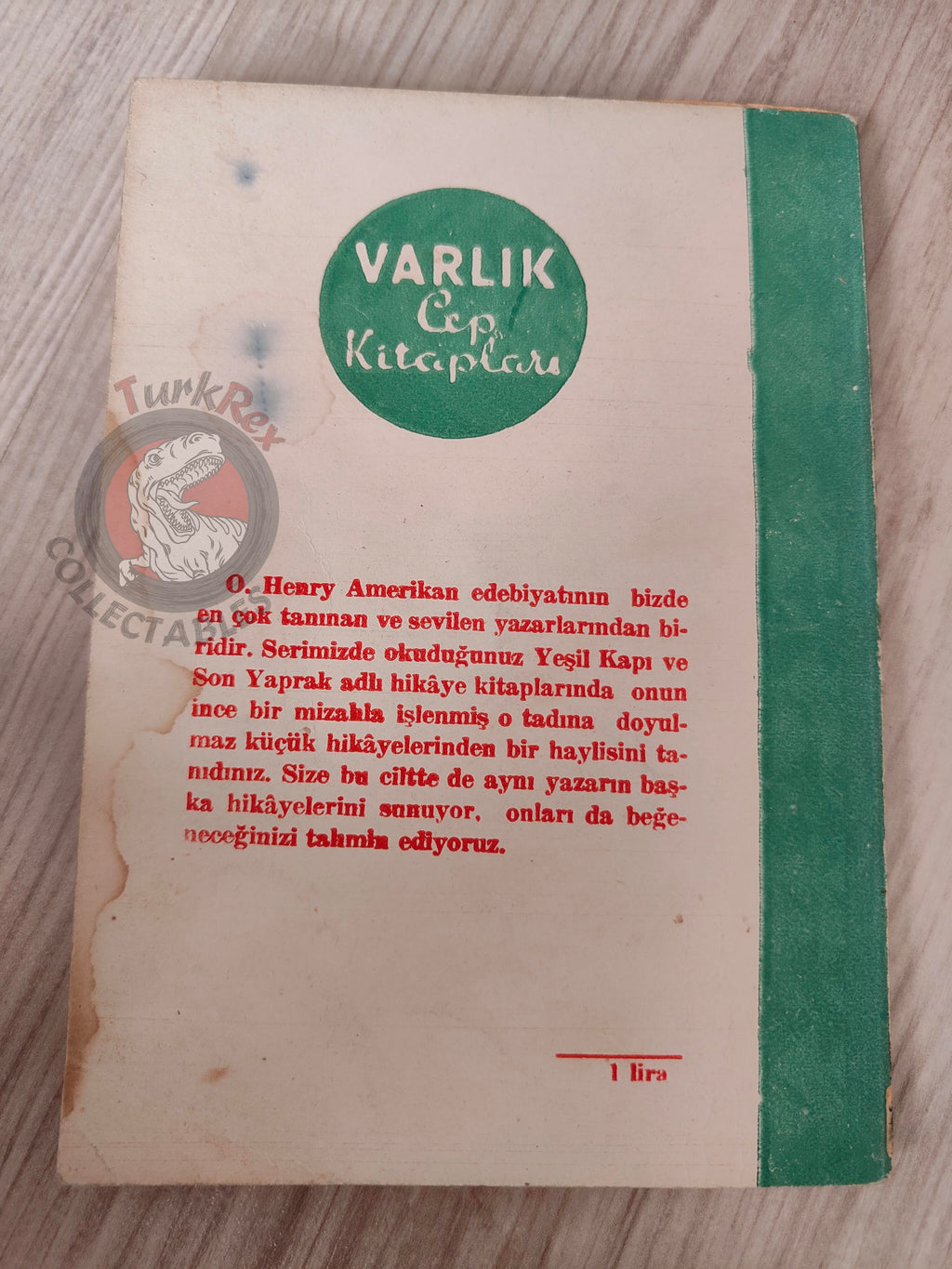 O. Henry (William Sydney Porter) – A Poor Rule 1957 1st Turkish Book Turkey