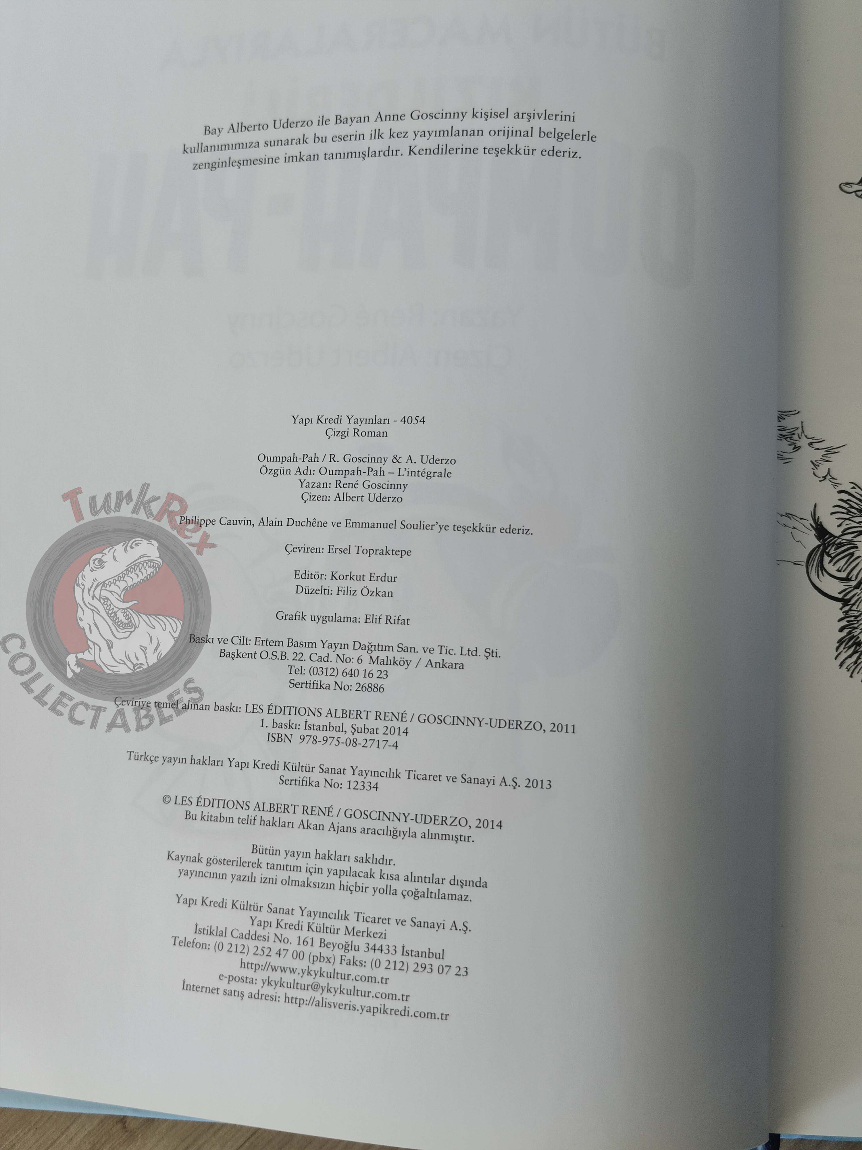 Oumpah-Pah – L’Intégrale 2014 Hardcover Turkish Comic Turkey Albert Uderzo