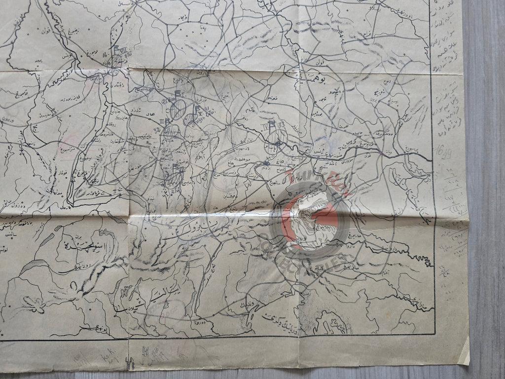 Napoleon’s Campaigns 1805–1809–1814 Europe Ottoman Script Map Sketch France Germany Military