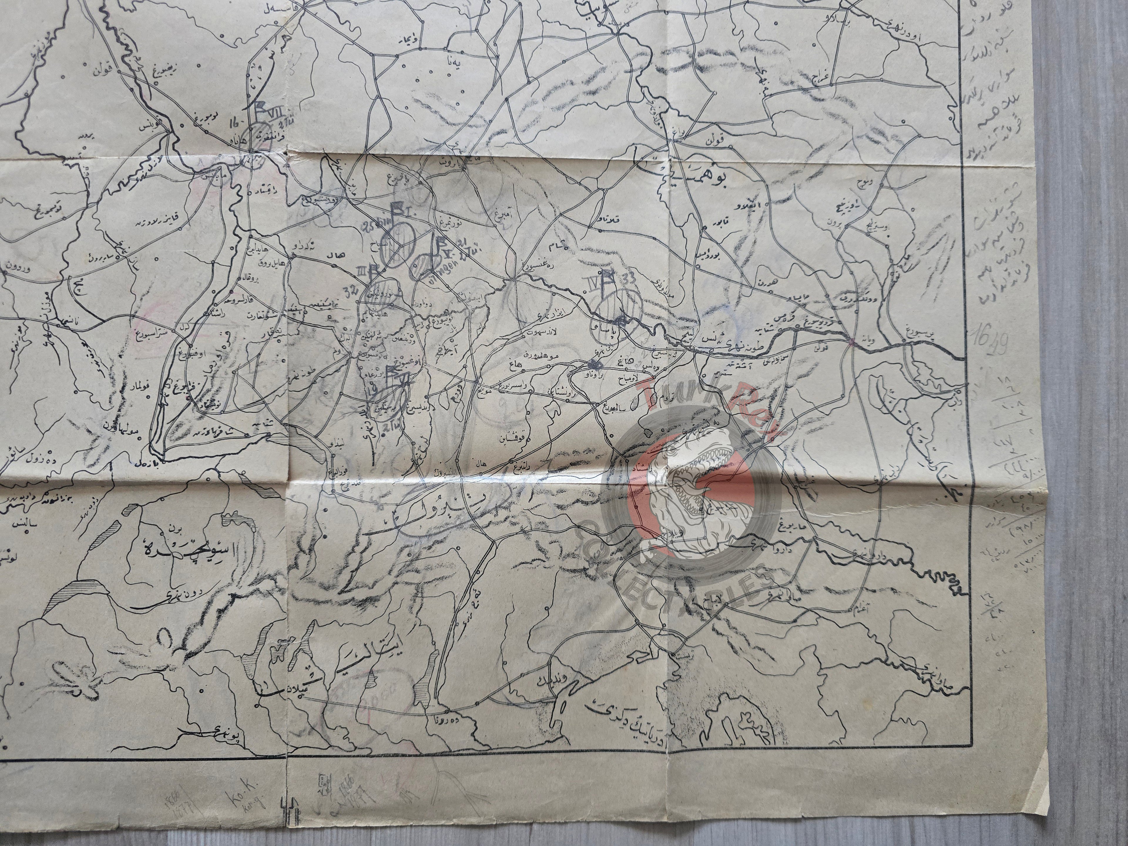 Napoleon’s Campaigns 1805–1809–1814 Europe Ottoman Script Map Sketch France Germany Military