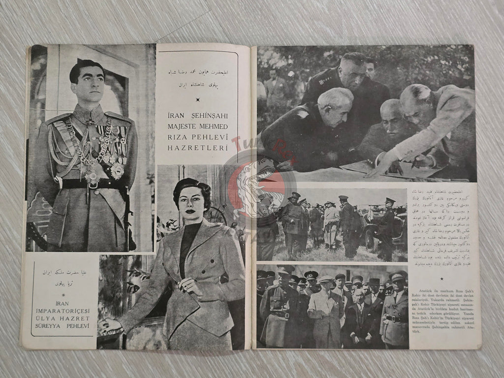 The Visit of Mohammad Reza Shah Pahlavi to Turkey 1956 Turkish Book Iran Propaganda Persian