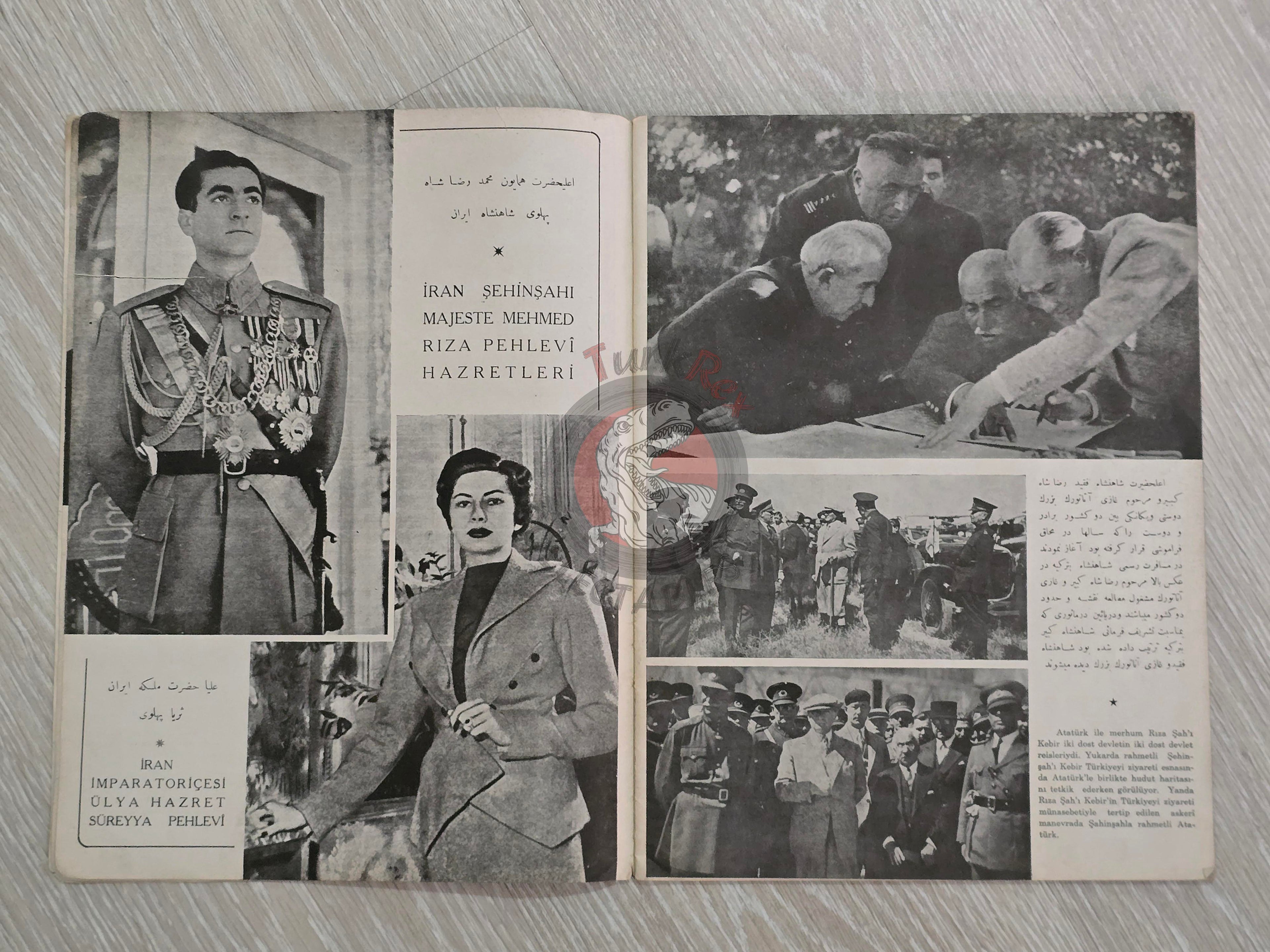 The Visit of Mohammad Reza Shah Pahlavi to Turkey 1956 Turkish Book Iran Propaganda Persian