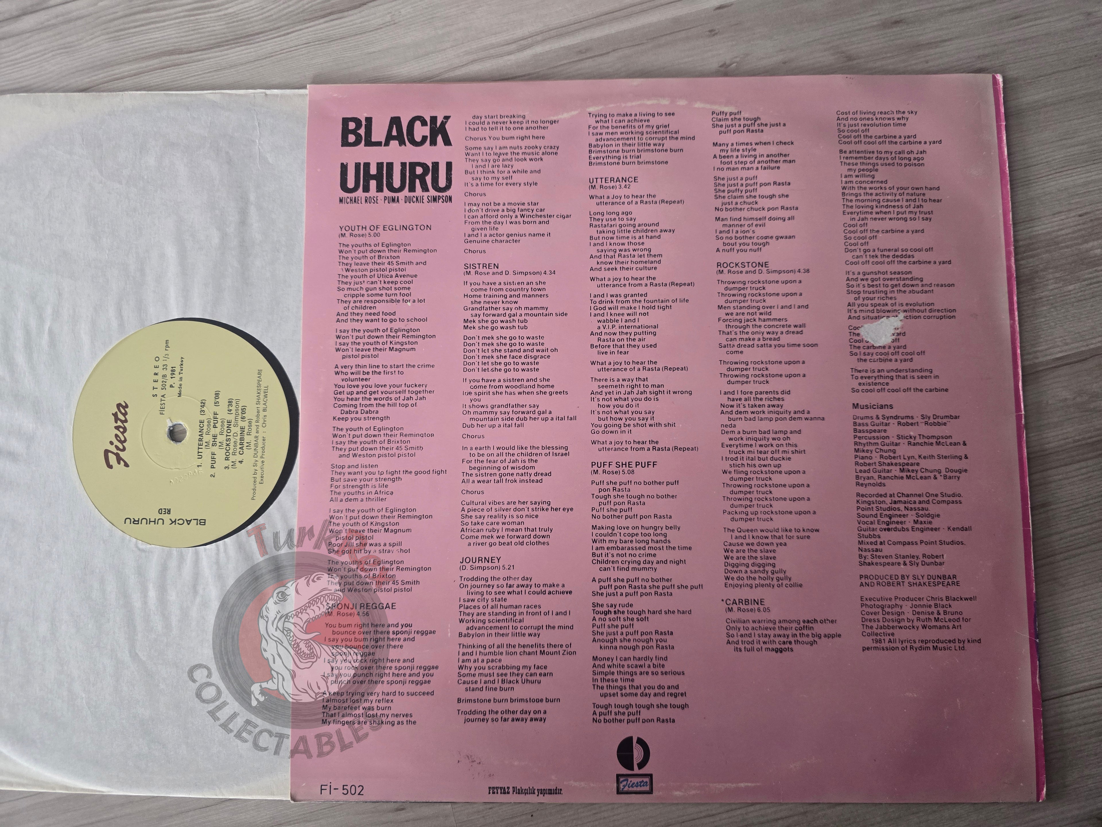 Black Uhuru – Red Turkish Pressing Vinyl Turkey Edition