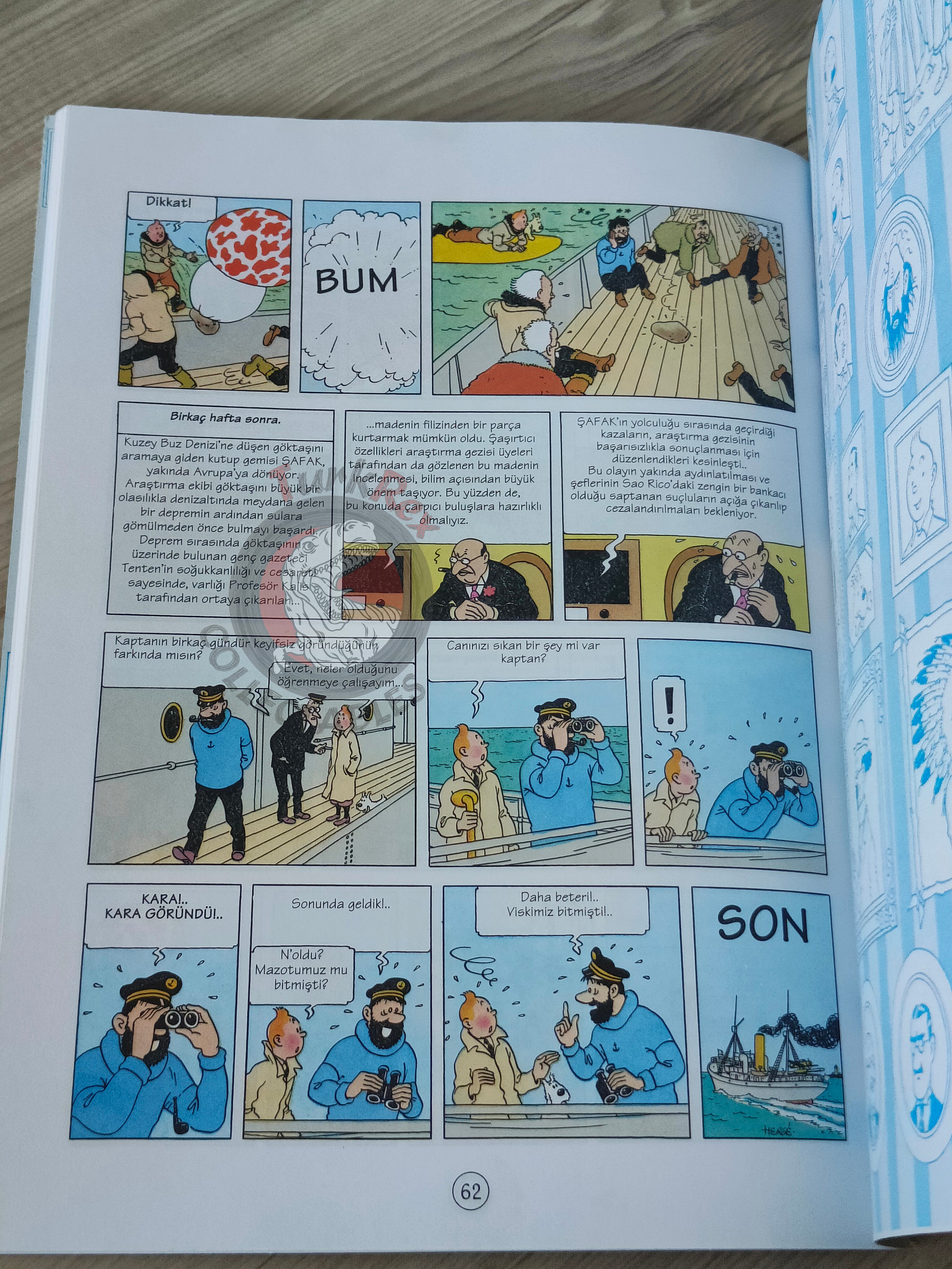 Tintin – The Shooting Star 1998 Turkish Edition Comic Turkey 2nd YKY