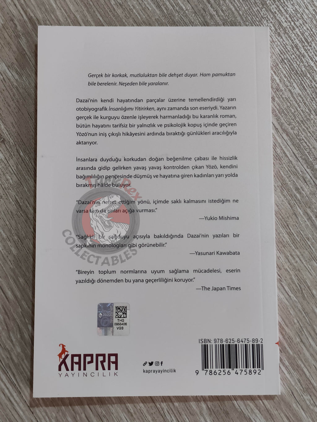 Osamu Dazai – No Longer Human 2023 Turkish Book Turkey