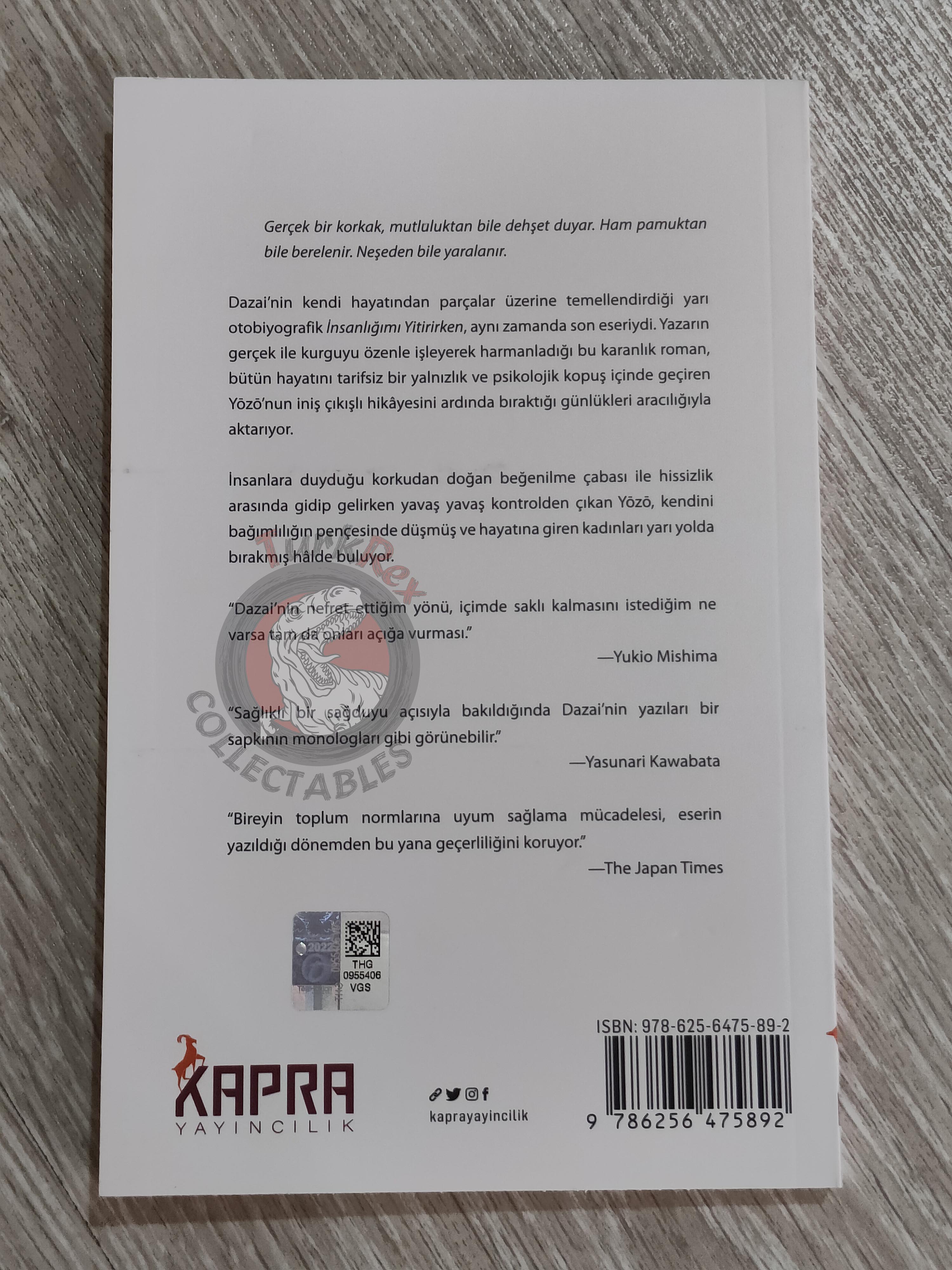 Osamu Dazai – No Longer Human 2023 Turkish Book Turkey