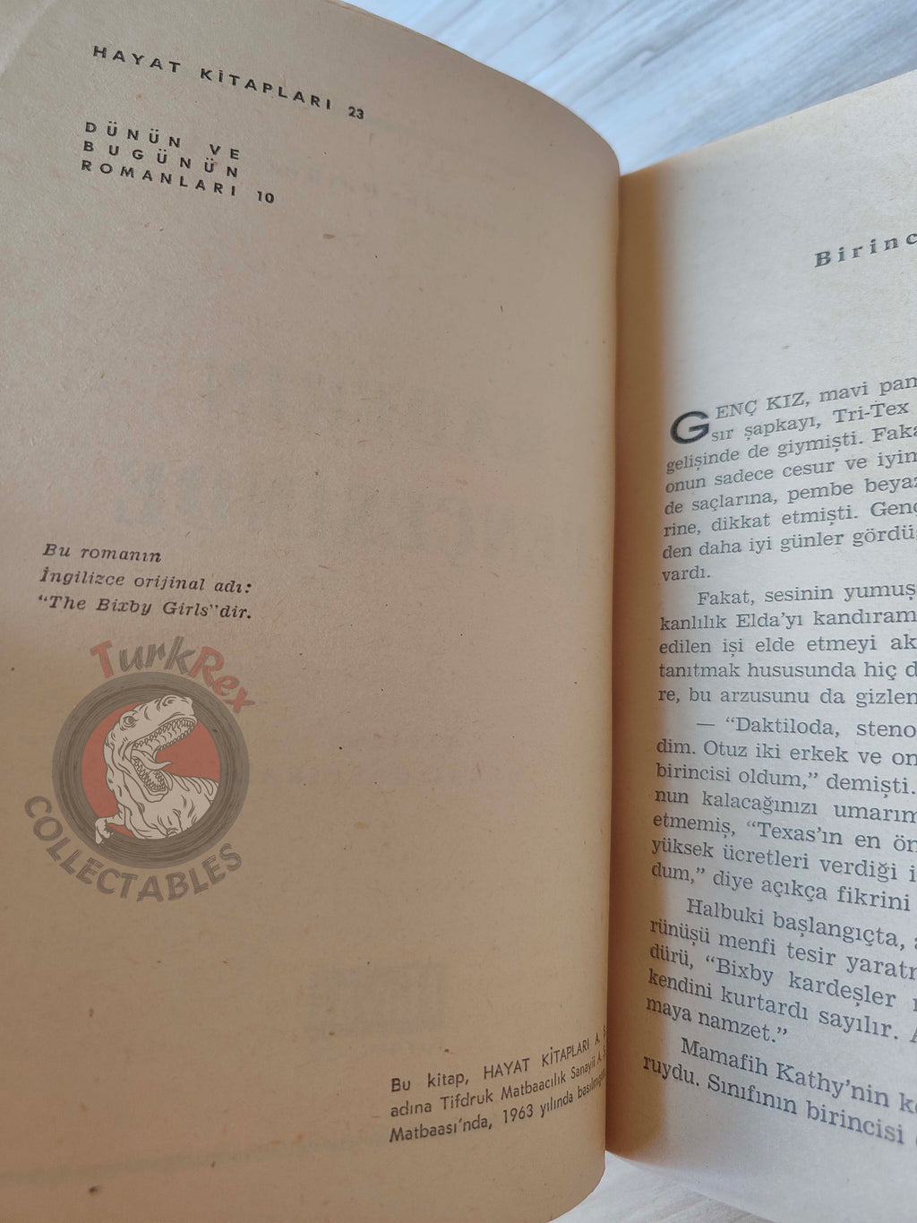 Rosamond Marshall – The Bixby Girls 1963 1st Turkish Book Turkey