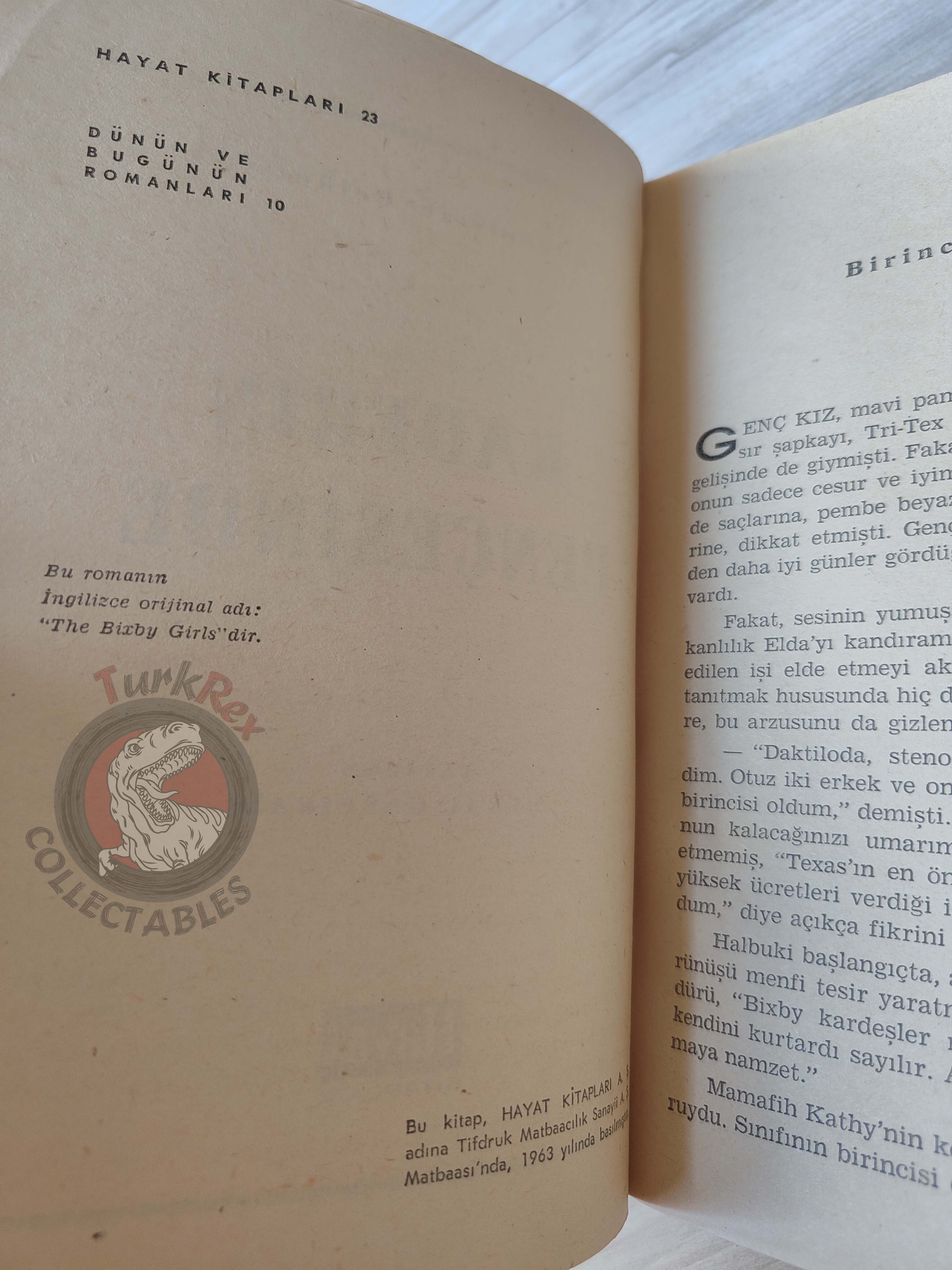 Rosamond Marshall – The Bixby Girls 1963 1st Turkish Book Turkey