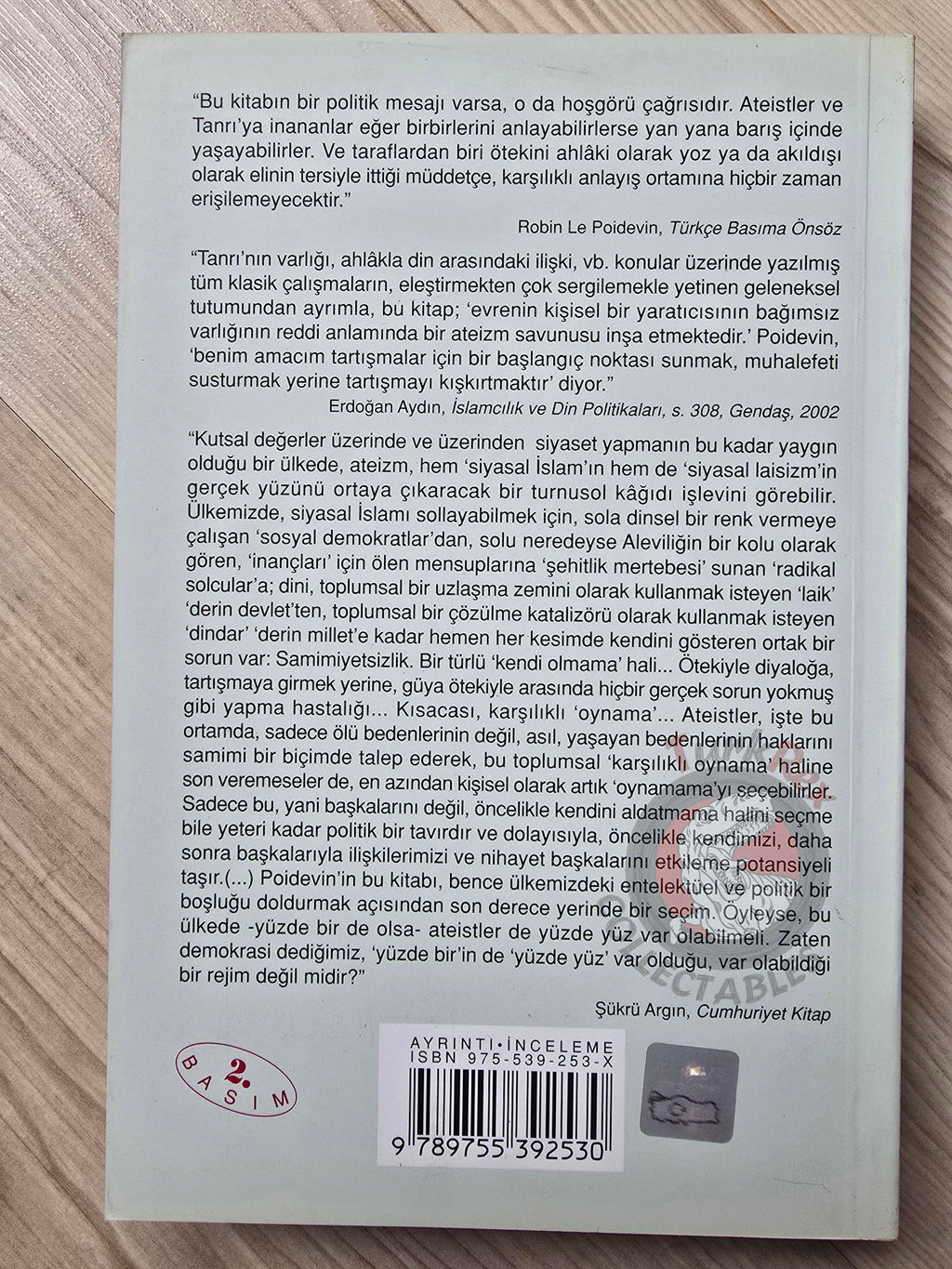 Robin Le Poidevin – Arguing for Atheism 2003 Turkish Book Turkey