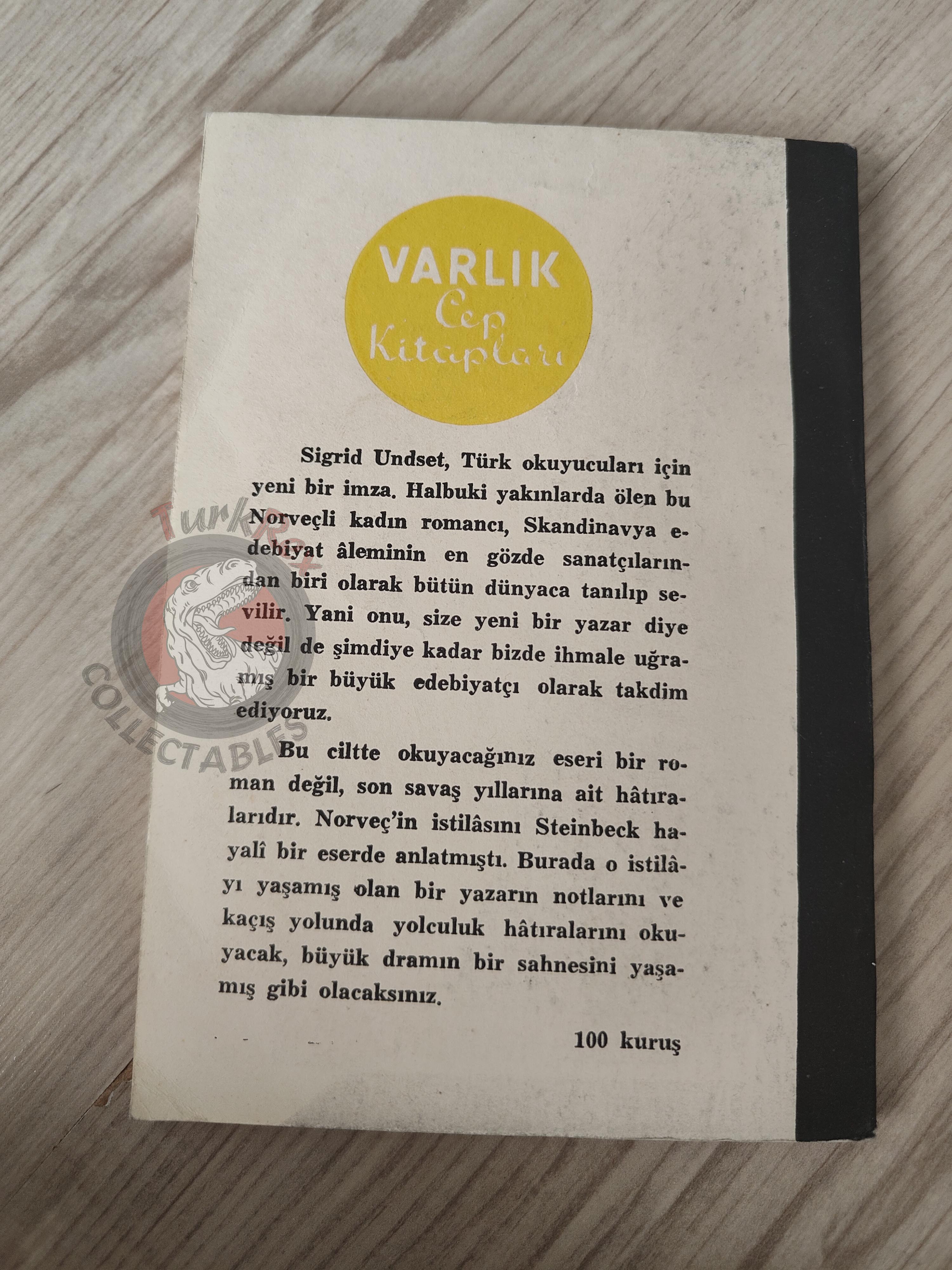 Sigrid Undset – Return to the Future 1954 1st Turkish Book Turkey