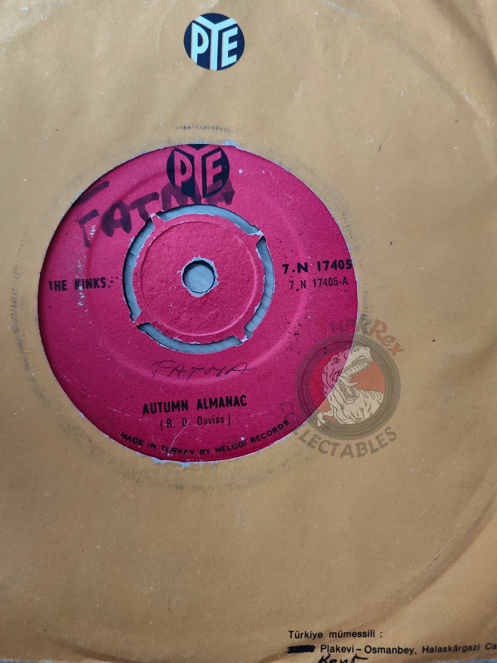 The Kinks – Autumn Almanac 7" Turkish Pressing Vinyl Turkey Edition
