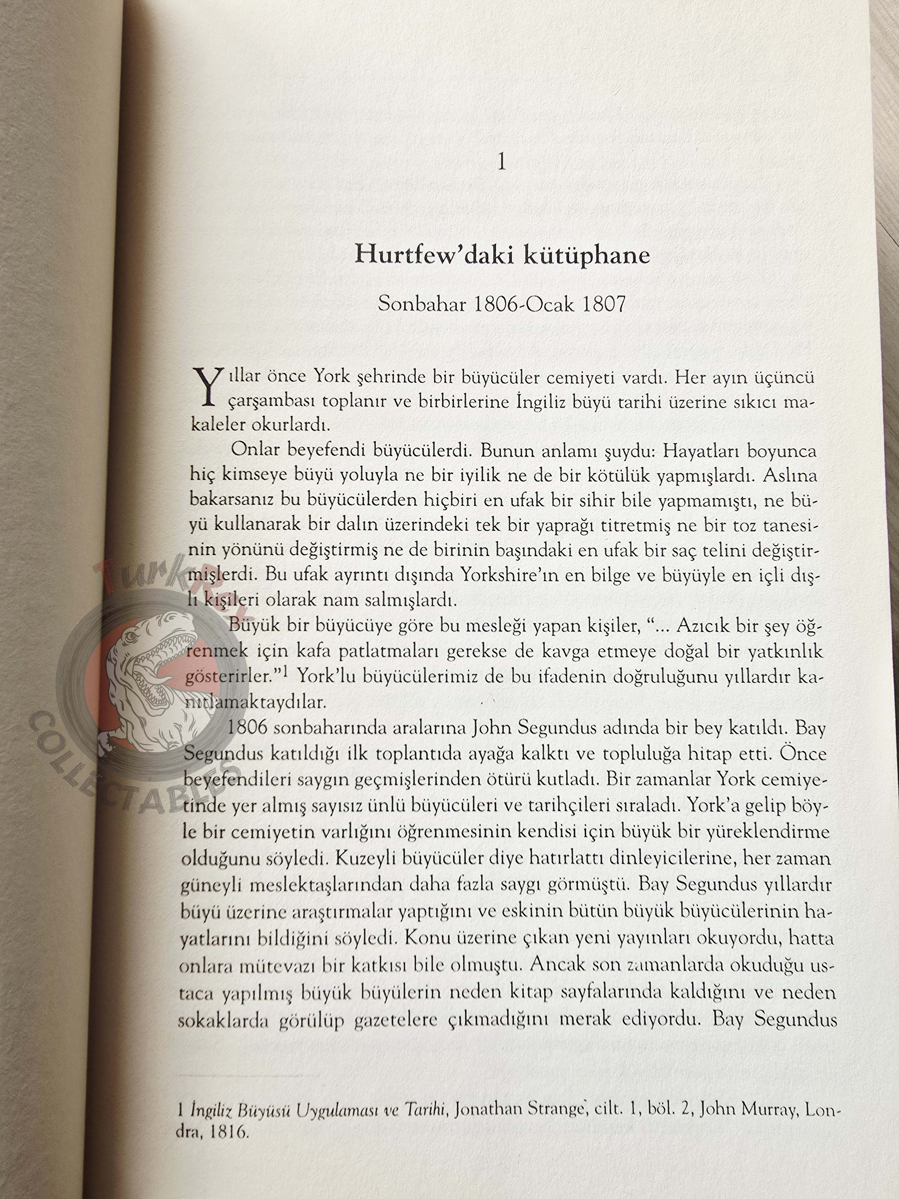 Susanna Clarke – Jonathan Strange and Mr. Norrell 2006 1st Turkish Book Turkey