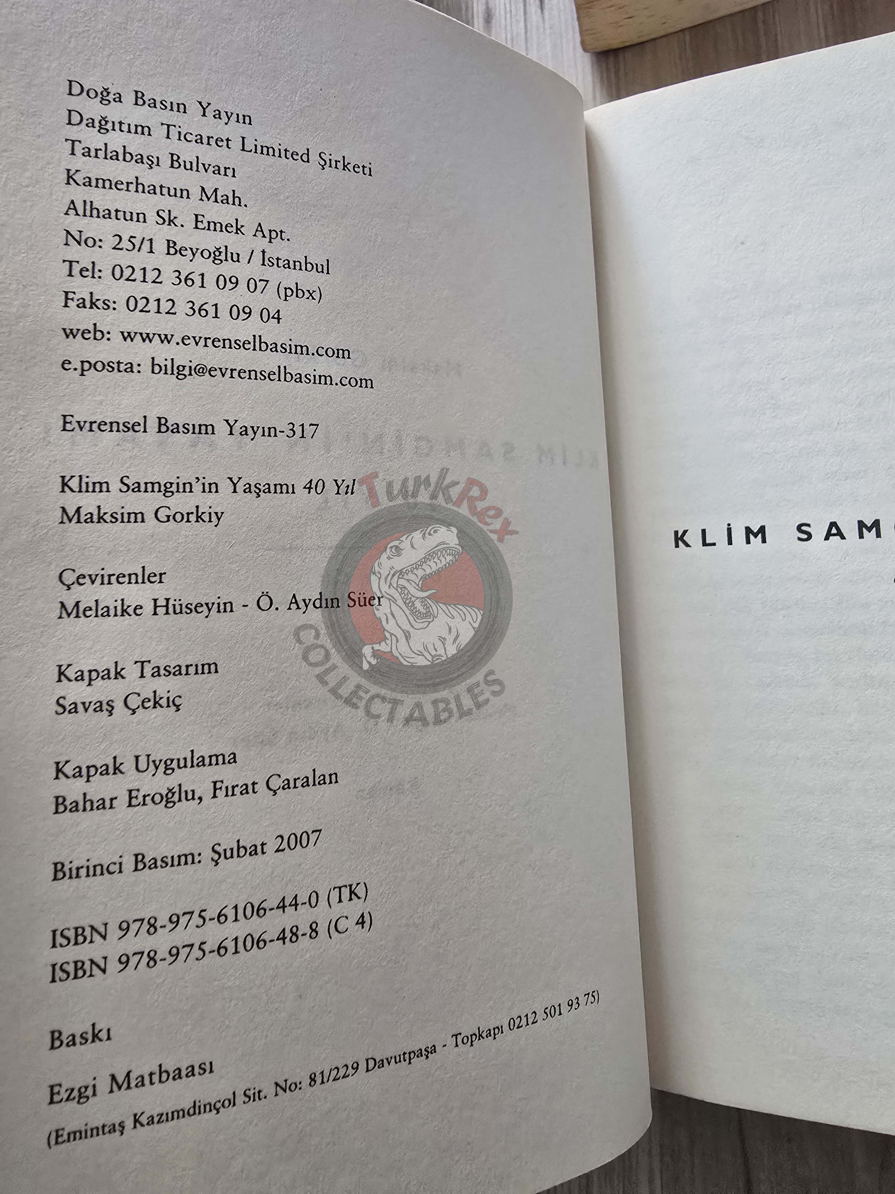 Maxim Gorky –  The Life of Klim Samgin 2007 Turkish Book Turkey