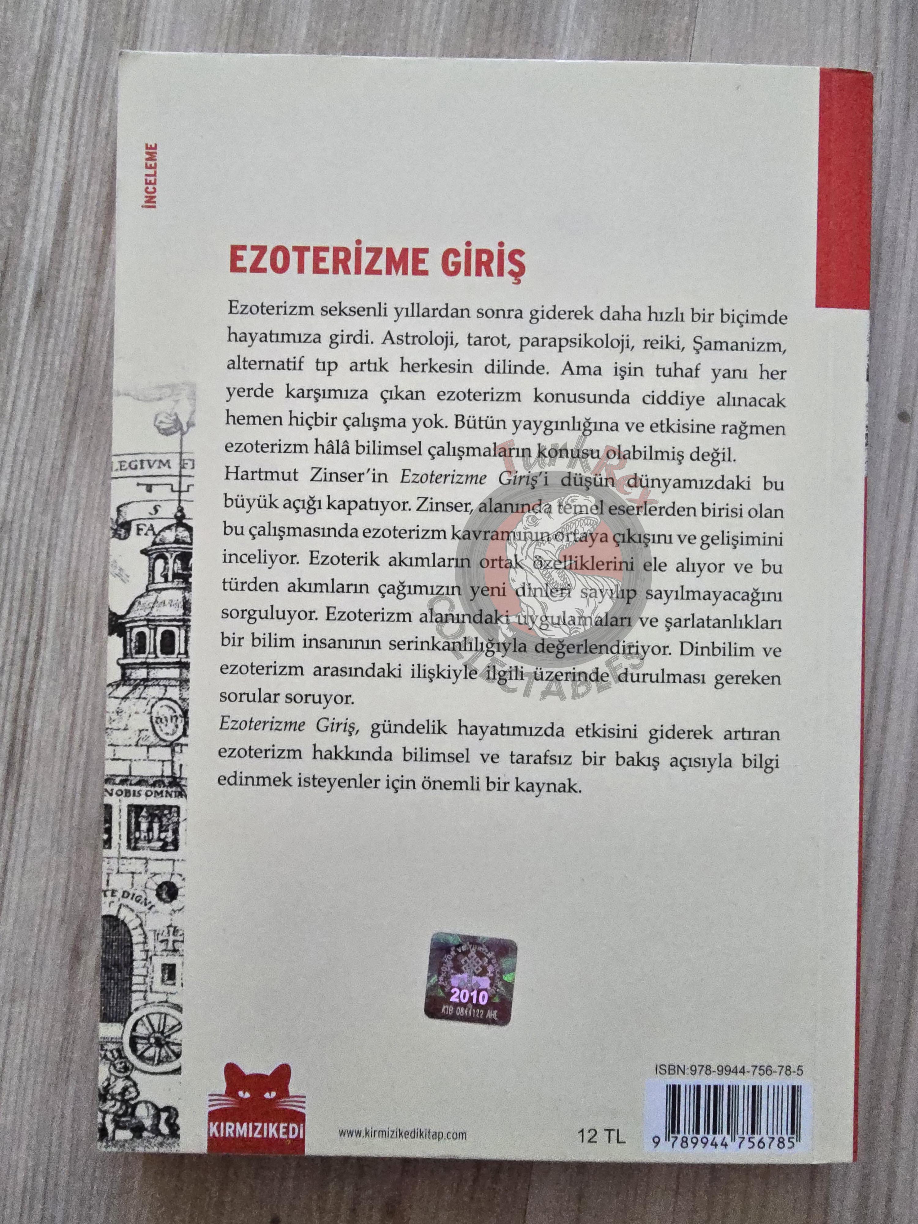 Hartmut Zinser – Introduction to Esotericism 2011 Turkish Book Turkey