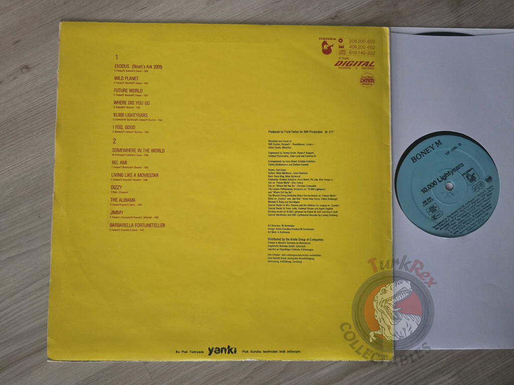 Boney M. – 10.000 Lightyears Turkish Pressing Vinyl Turkey Edition