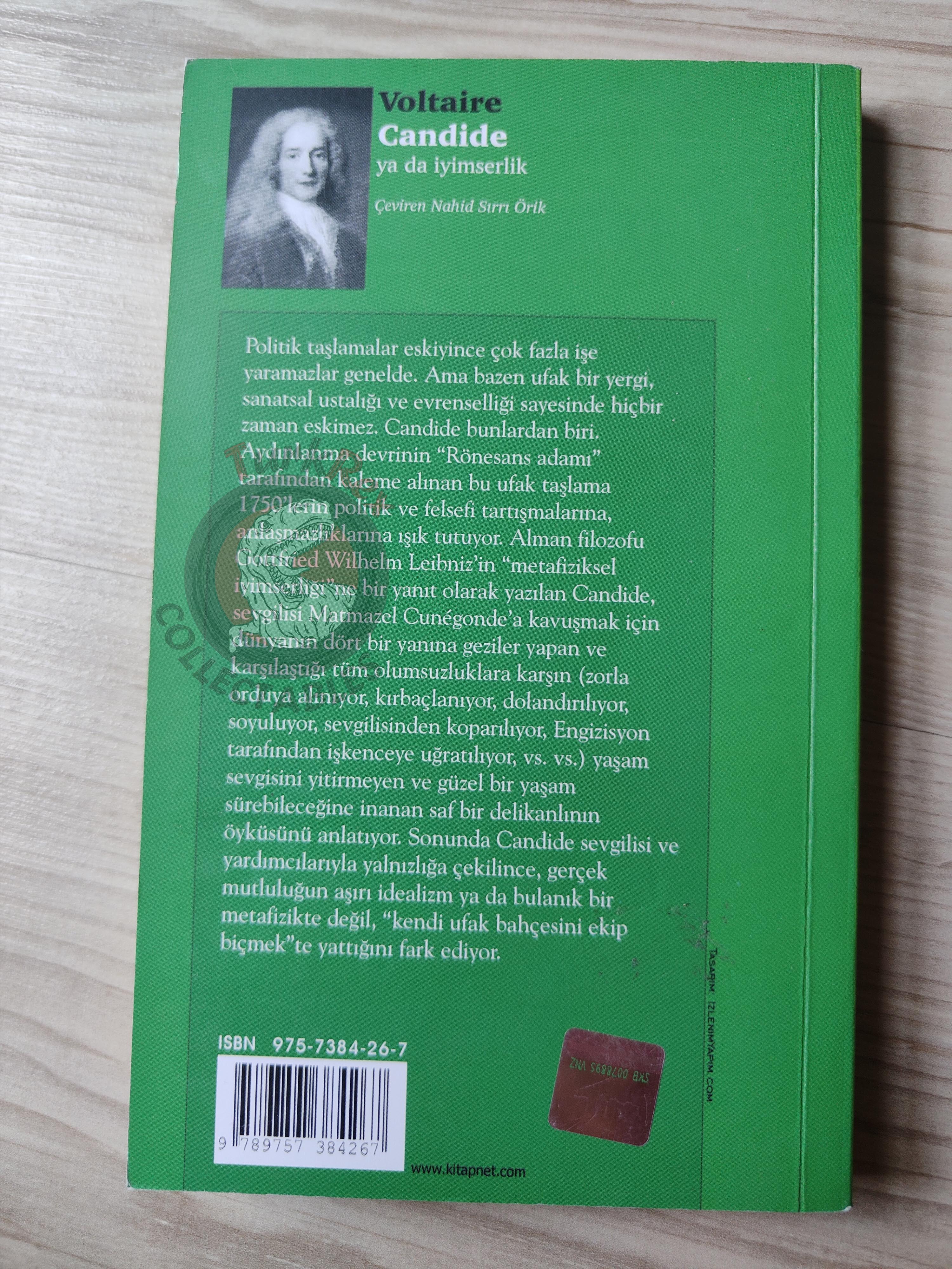 Voltaire – Candide 2002 Turkish Book Turkey