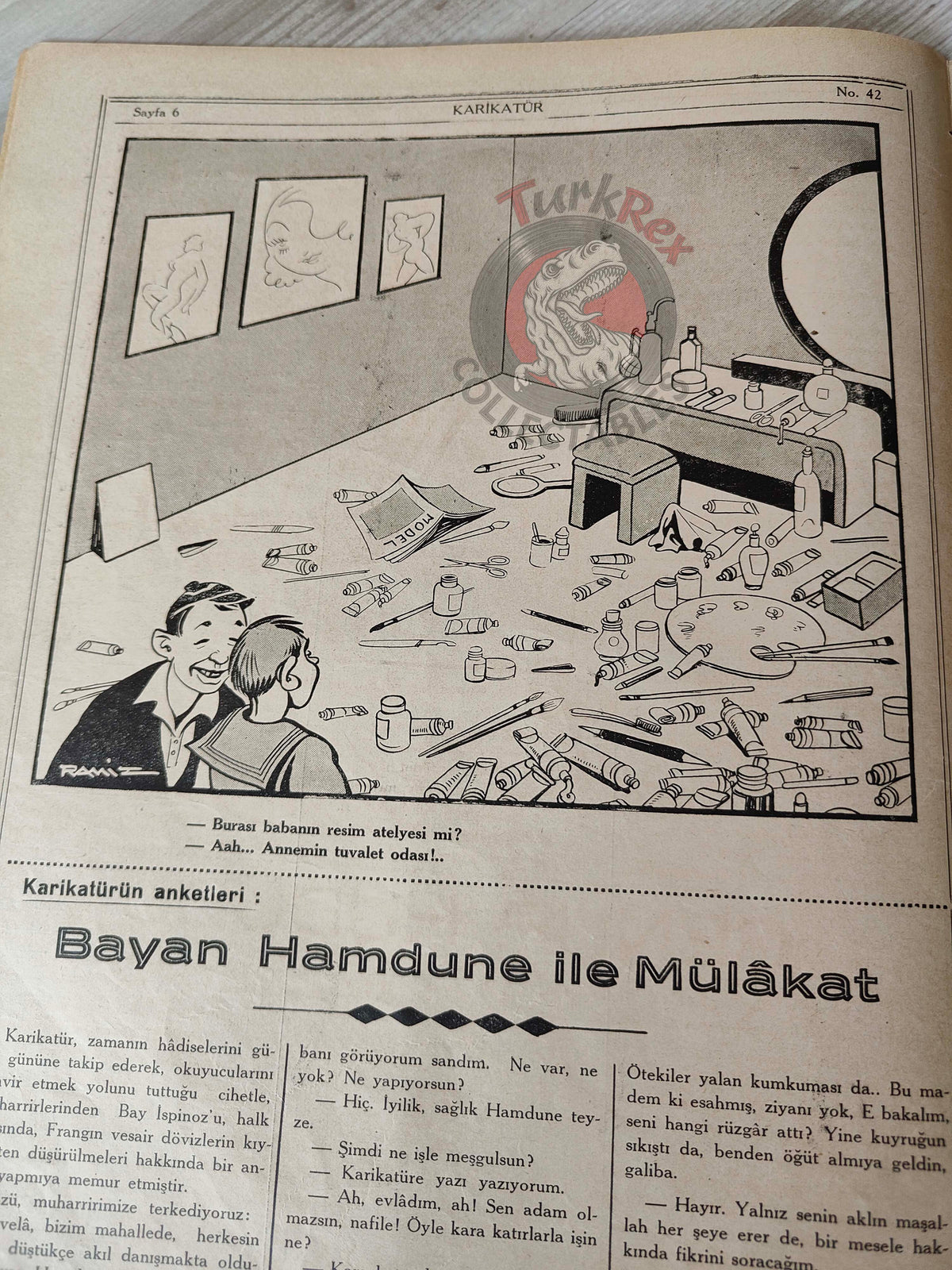 Karikatür 1936 Humor Magazine Turkish Turkey Germany Russia WW2 era