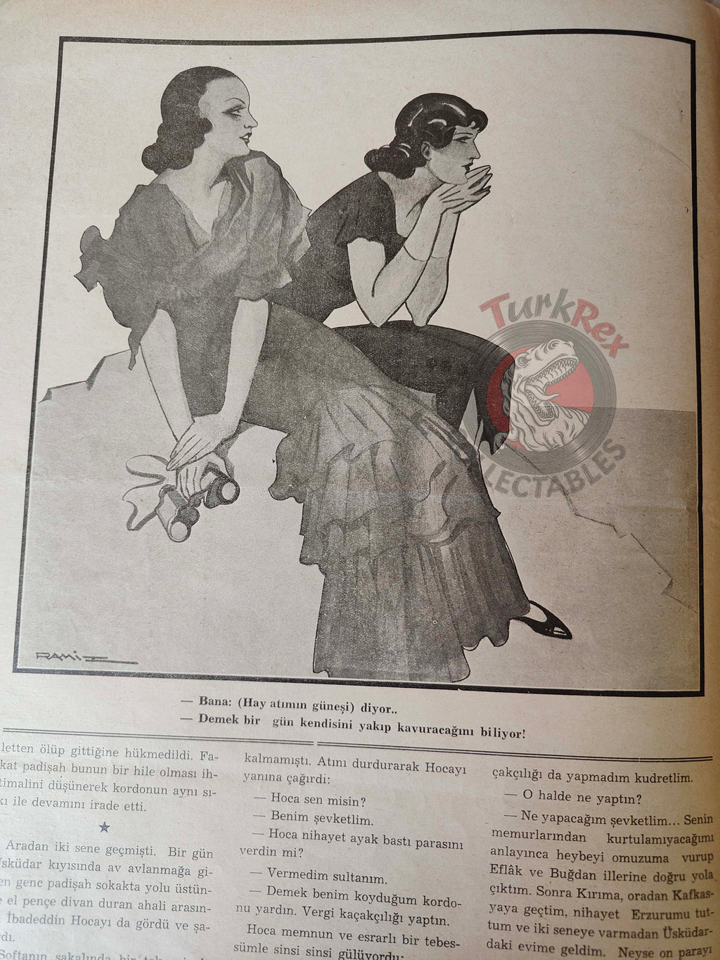 Akbaba 1936 Humor Magazine Turkish Turkey France War WW2 era Versailles Telefunken Ethiopia
