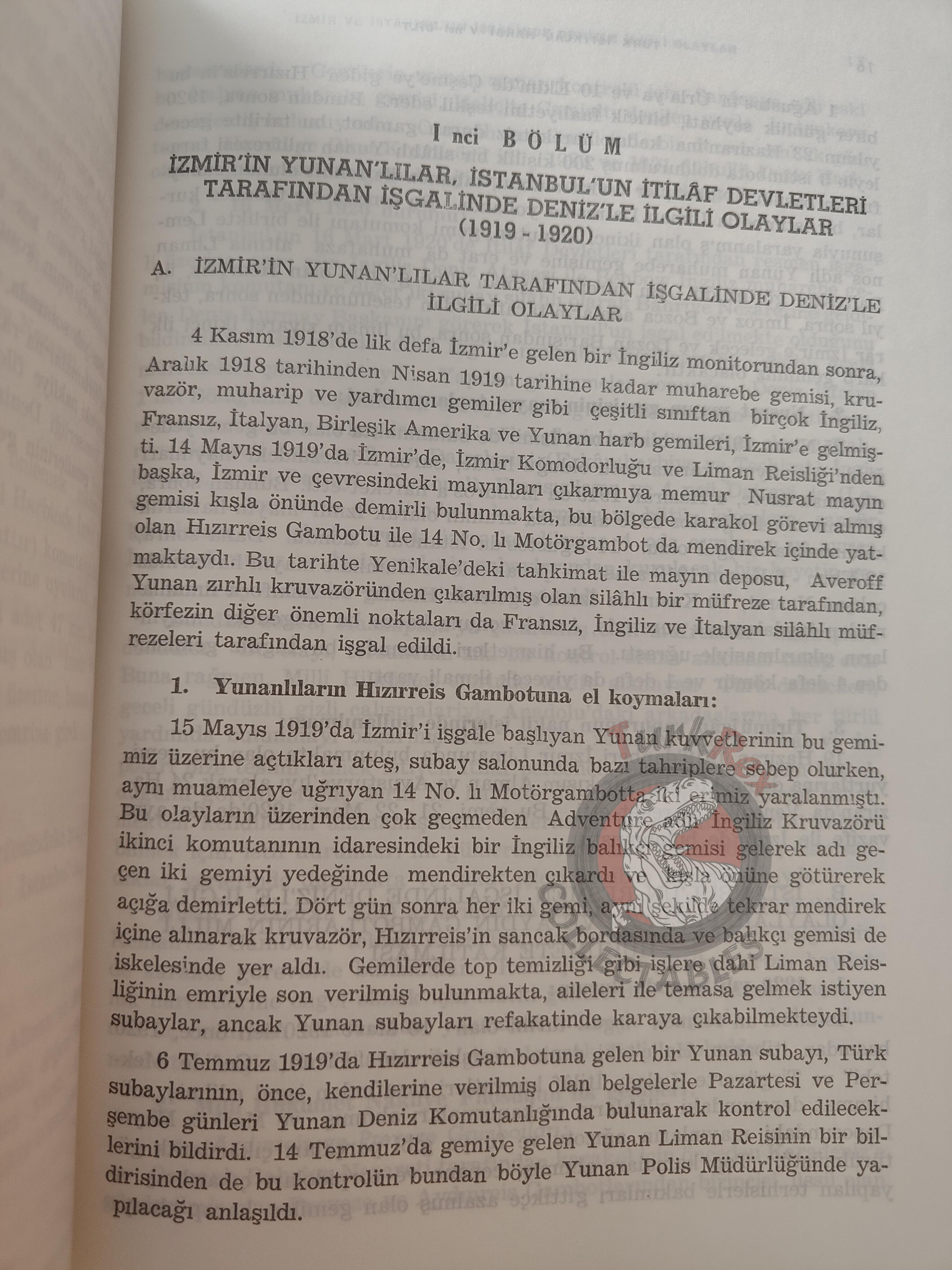 Turkish War of Independence Naval Front and Aviation Operations 1964 Book Military Ottoman Empire Maps