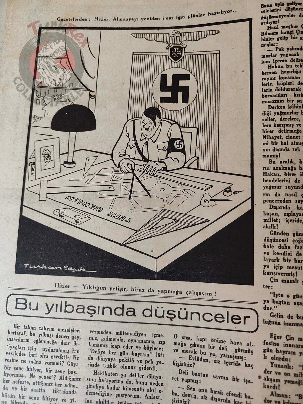 Akbaba 1944 Humor Magazine Turkish Turkey Germany Japan Britain WW2 era United States