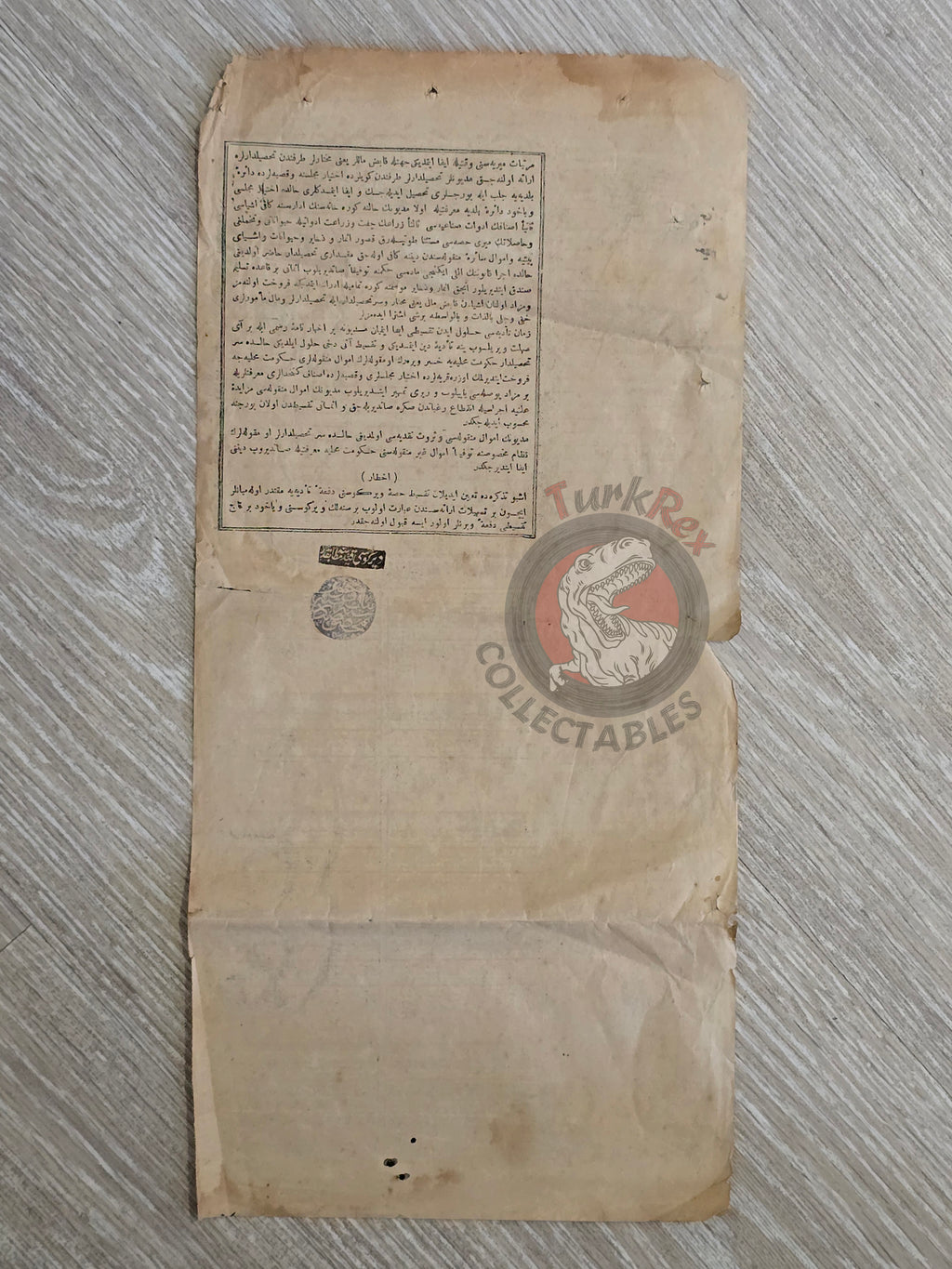 Ottoman Property Tax Certificate 1880s İstanbul-Non Muslim Citizen Watermarked