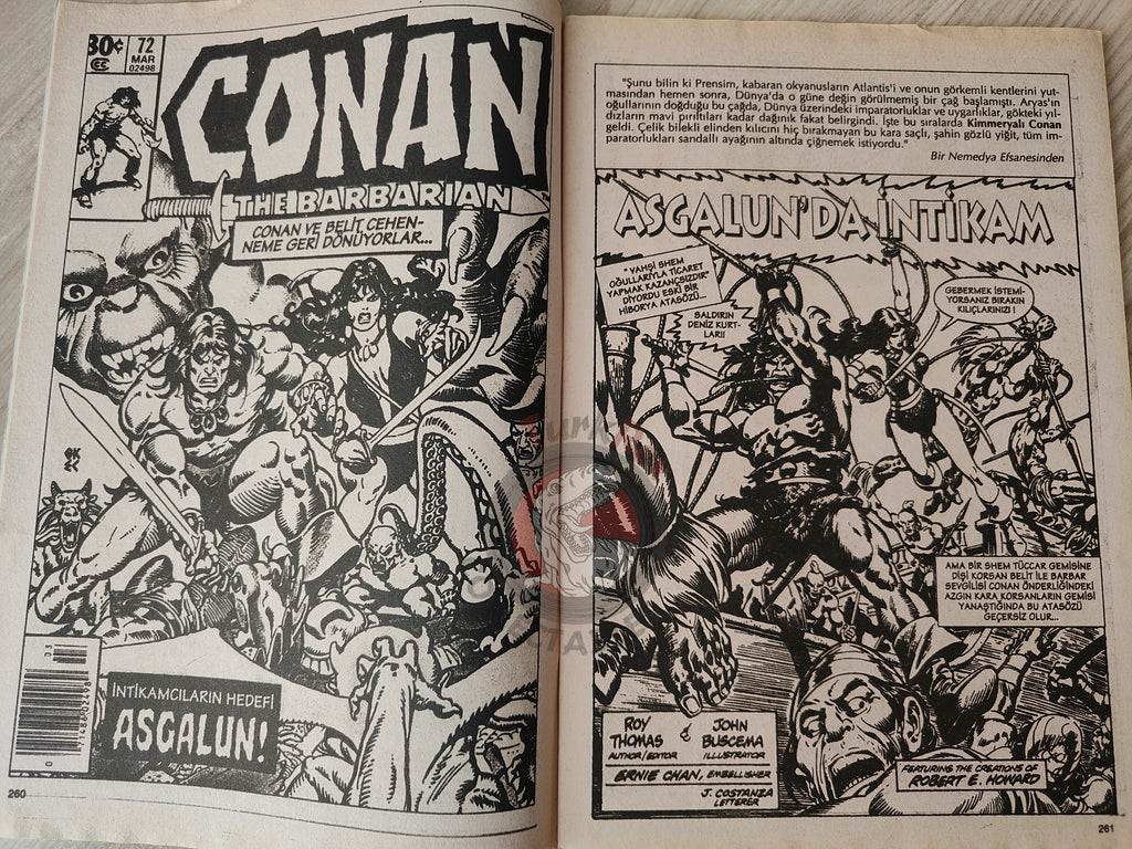 Conan The Barbarian #5 2001 Turkish Comic Turkey #72 #73 #74