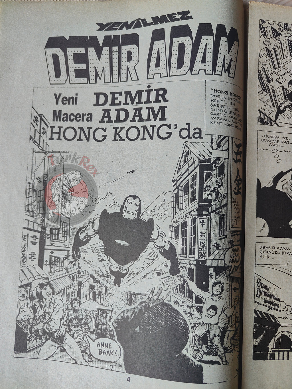 Iron Man #2 Demir Adam 1989 Turkish Comic Turkey #129 #130 Newspaper Giveaway
