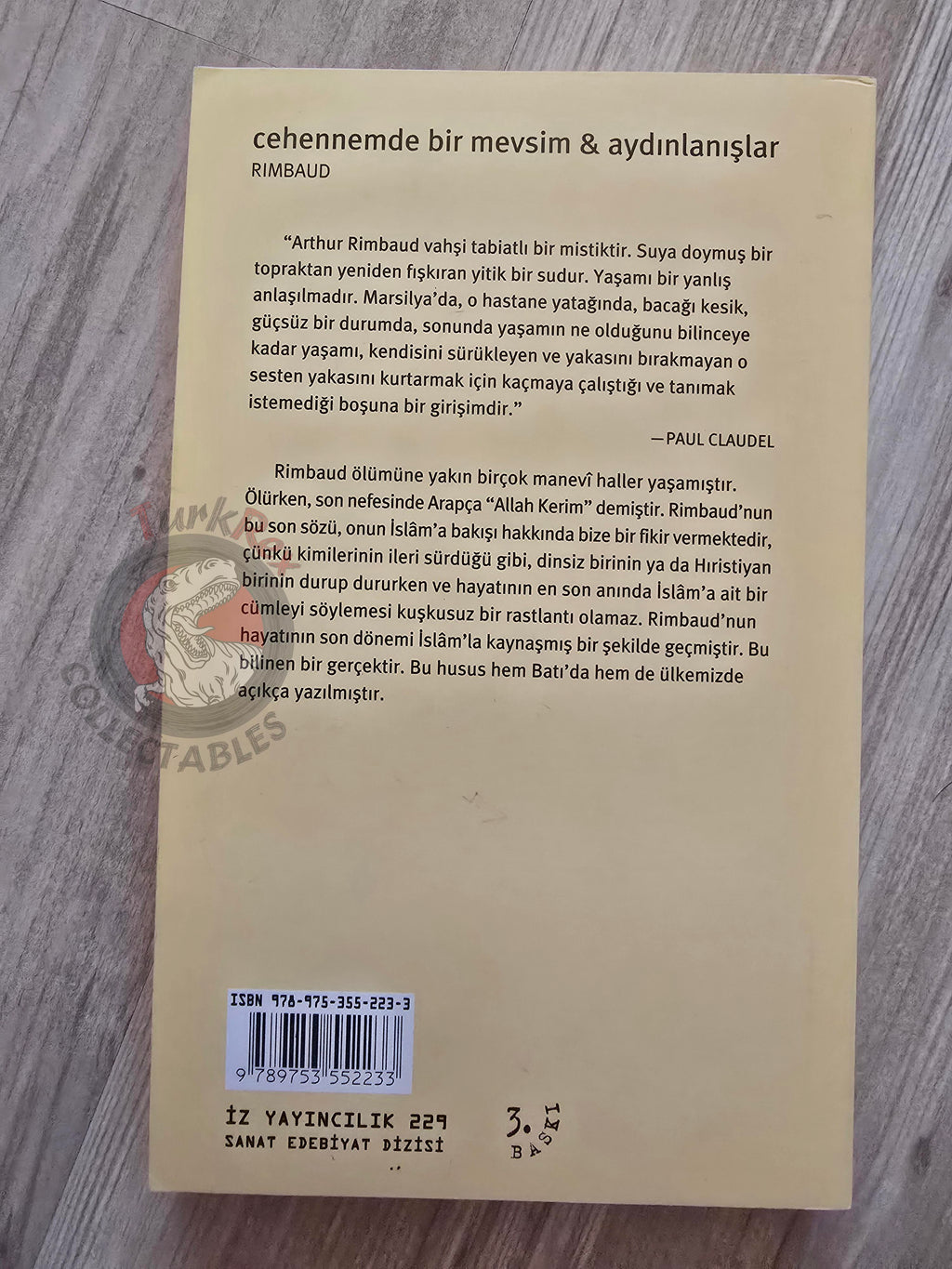 Arthur Rimbaud – A Season in Hell 2011 Turkish Book Turkey