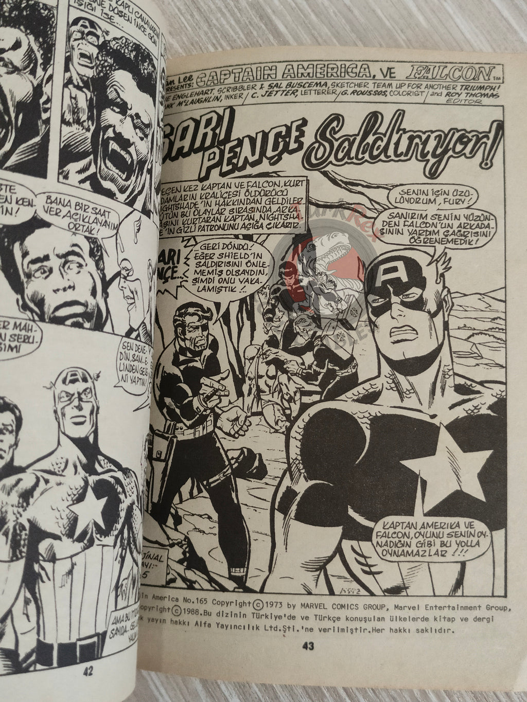Captain America – Issue #3 1988 Turkish Comic Turkey #163 #164 #165 #166