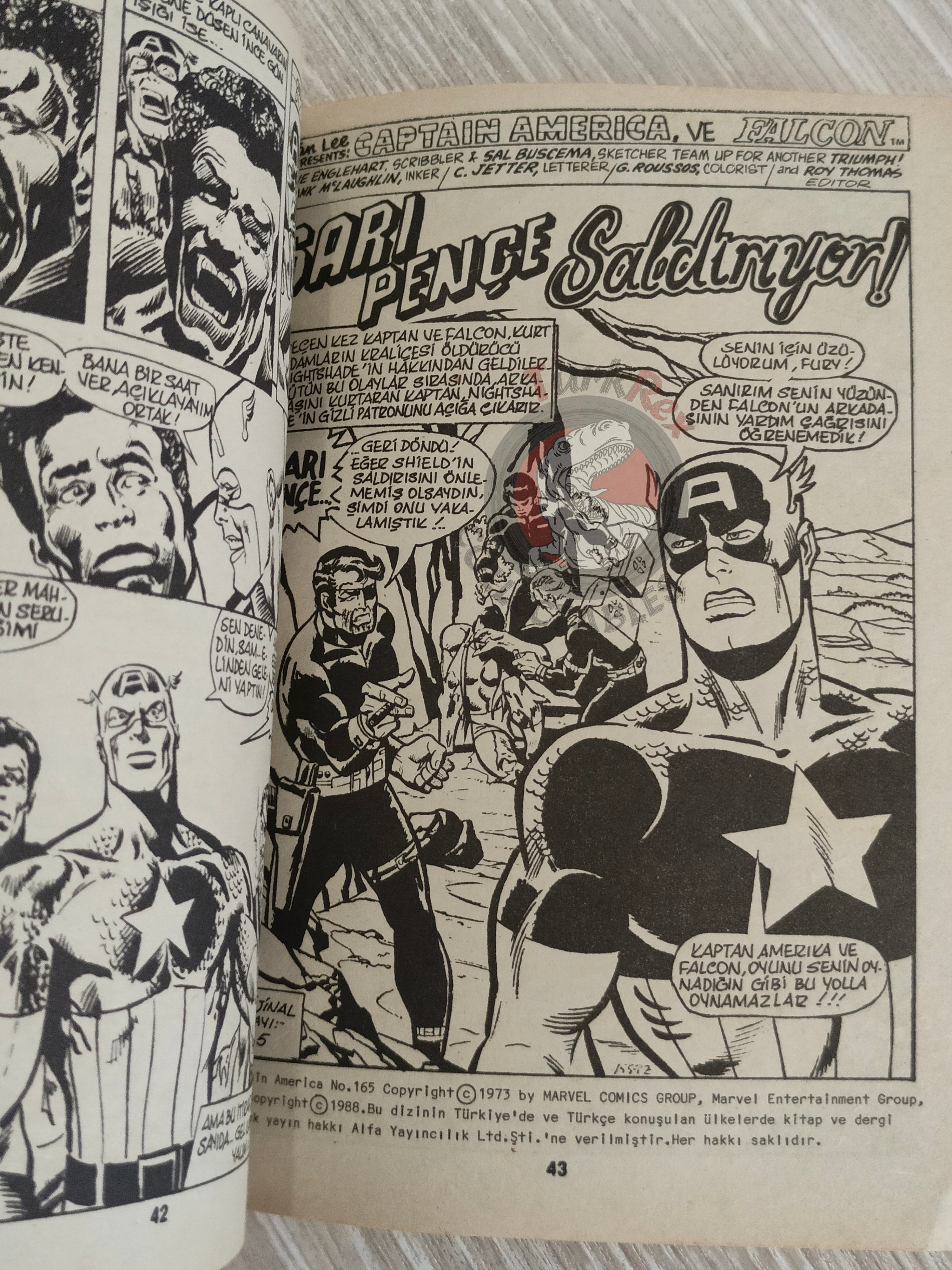 Captain America – Issue #3 1988 Turkish Comic Turkey #163 #164 #165 #166