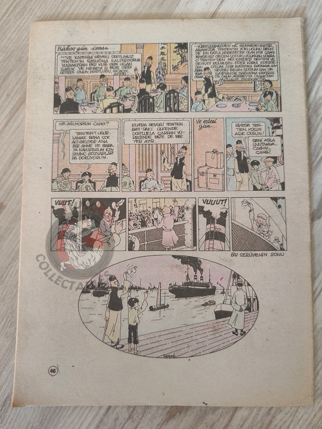 Tintin – The Blue Lotus 1989 Turkish Edition Comic Turkey