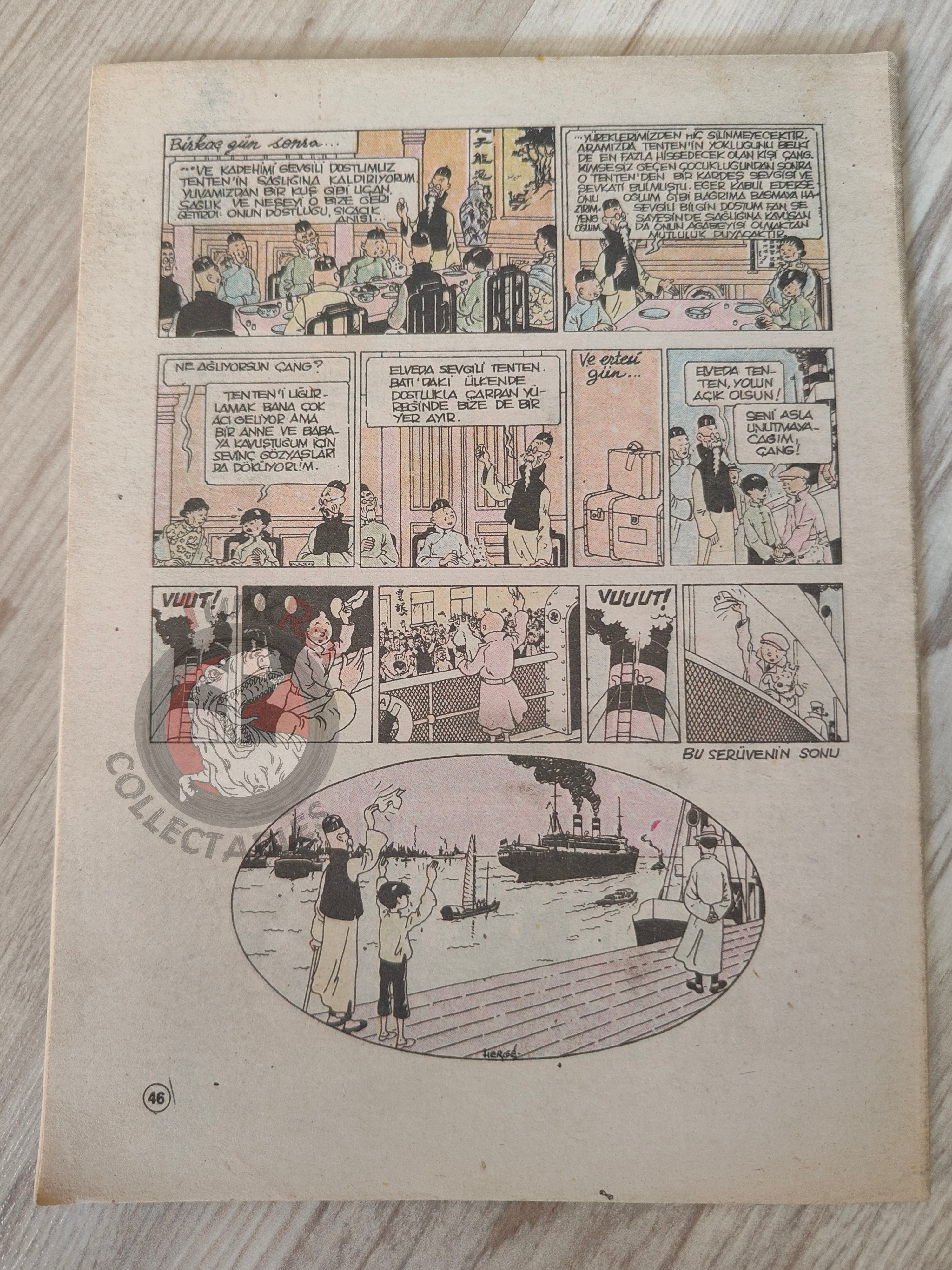 Tintin – The Blue Lotus 1989 Turkish Edition Comic Turkey