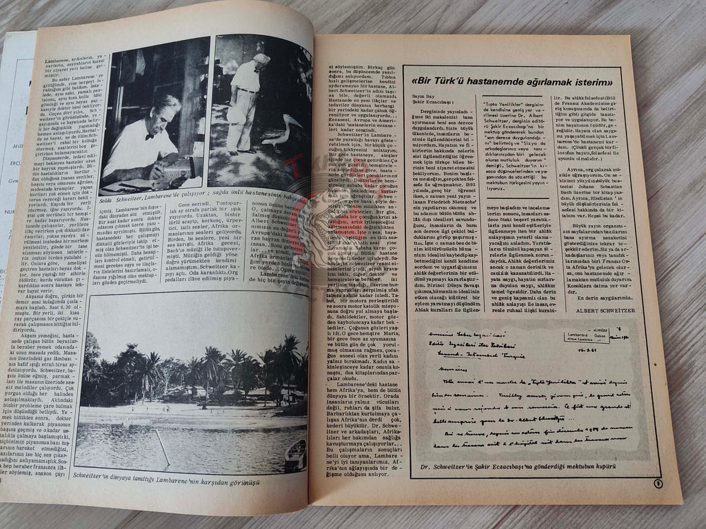 Milliyet Sanat Magazin 1975 German Art Repressive Regime Turkish Mag Turkey Albert Schweitzer