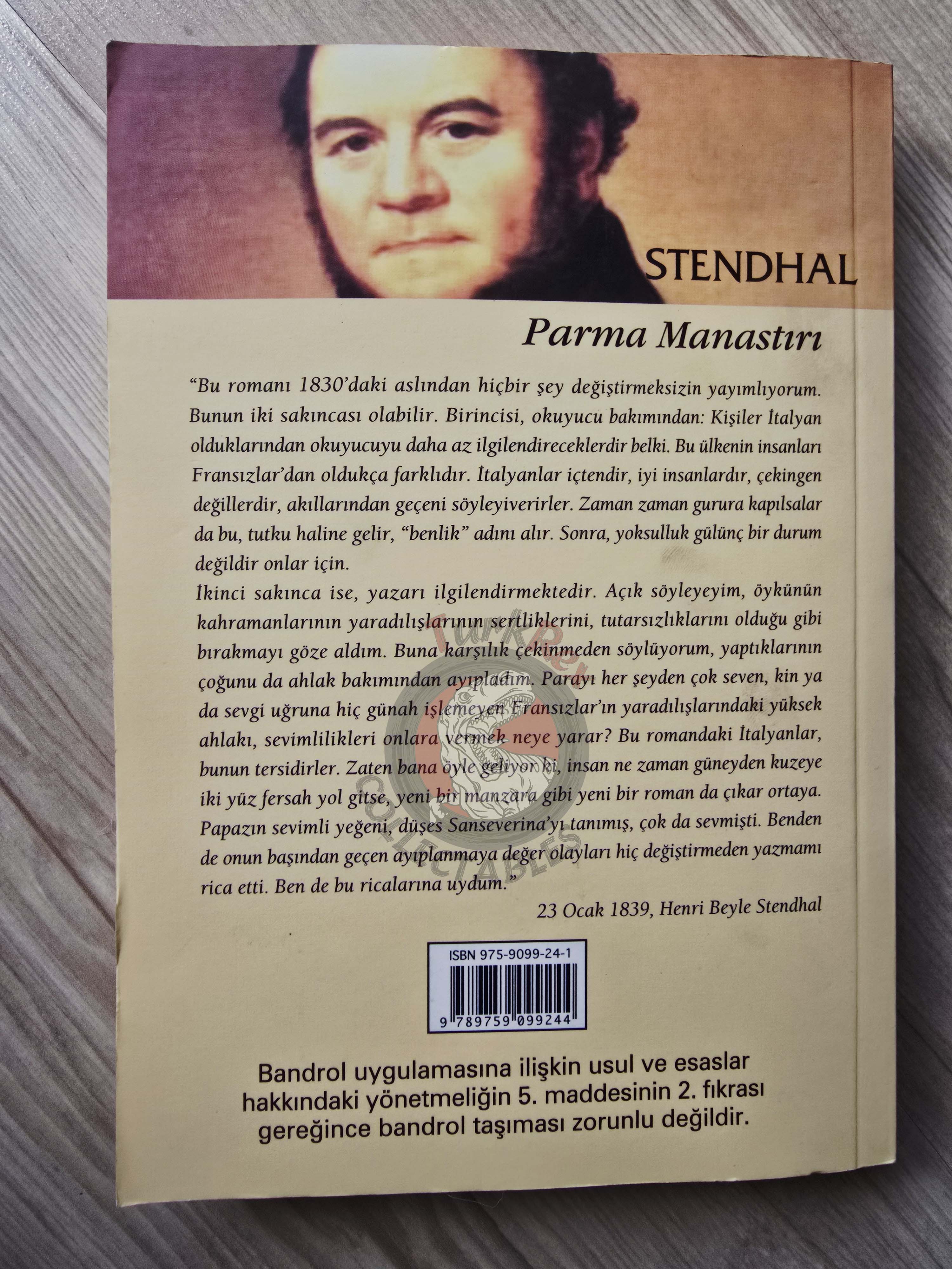 Stendhal – The Charterhouse of Parma 2005 Turkish Book Turkey