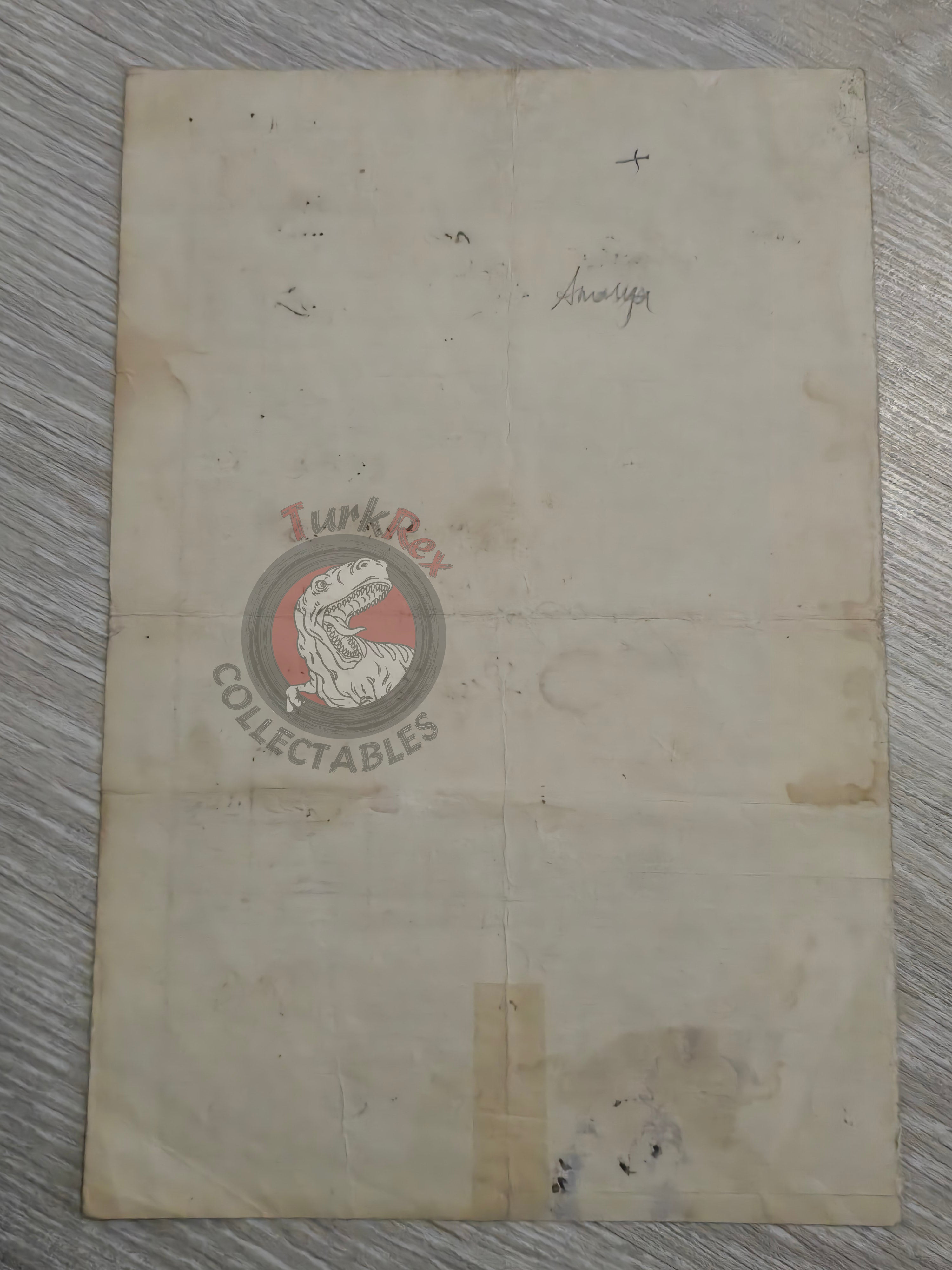Ottoman 1898 Land Deed Agricultural Land in Amasya Title Deed